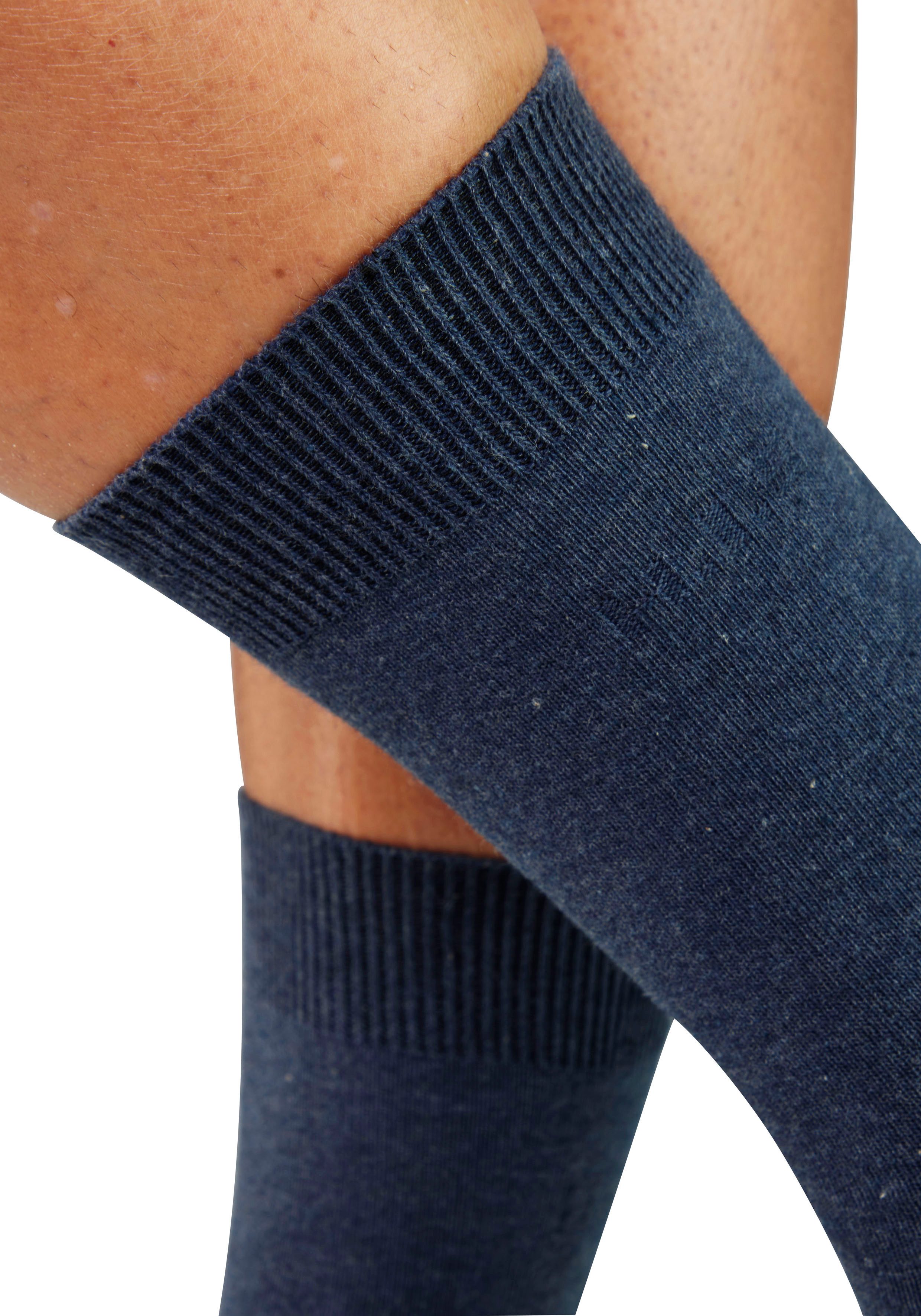H.I.S Businesssocken Herrensocken, Männersocken, uni Anzugsocken, (Packung, 5-Paar) mit klassischem Rippbündchen, ohne drückende Naht – Bild 4 von 5