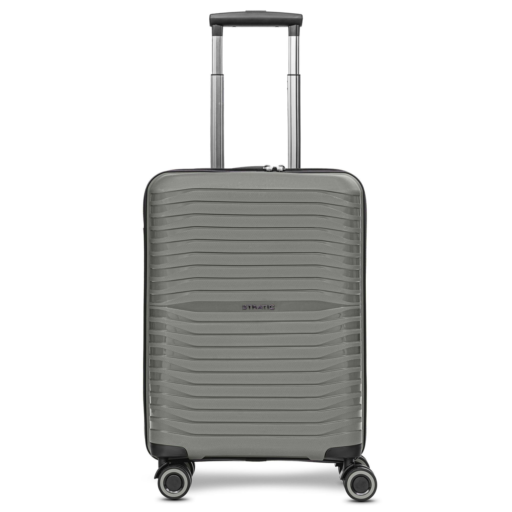 Stratic Handgepäck-Trolley Shine, 4 Rollen, Polypropylen grey