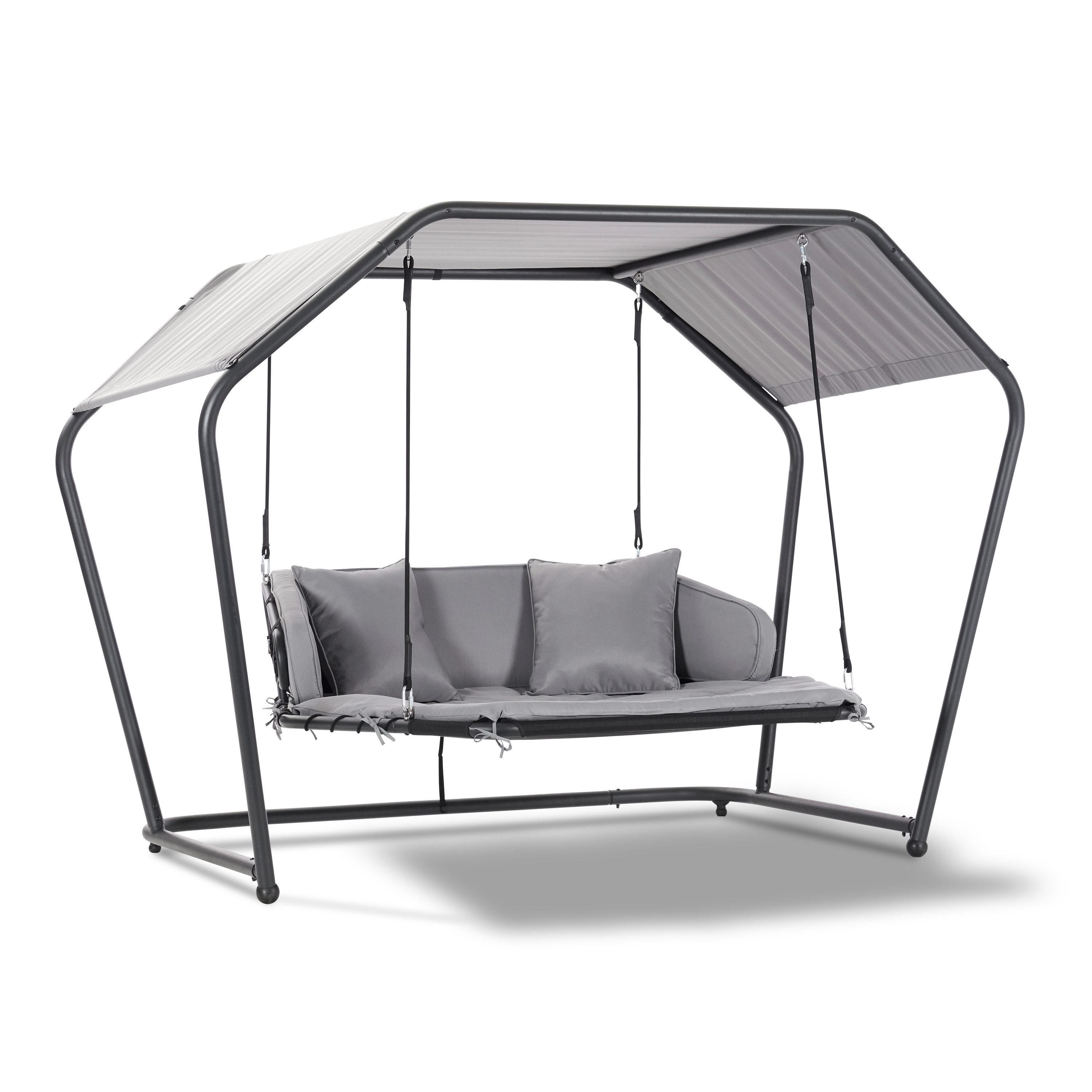 Leco Hollywoodschaukelersatzdach Dachtextil zur Hollywoodliege Laureen grau