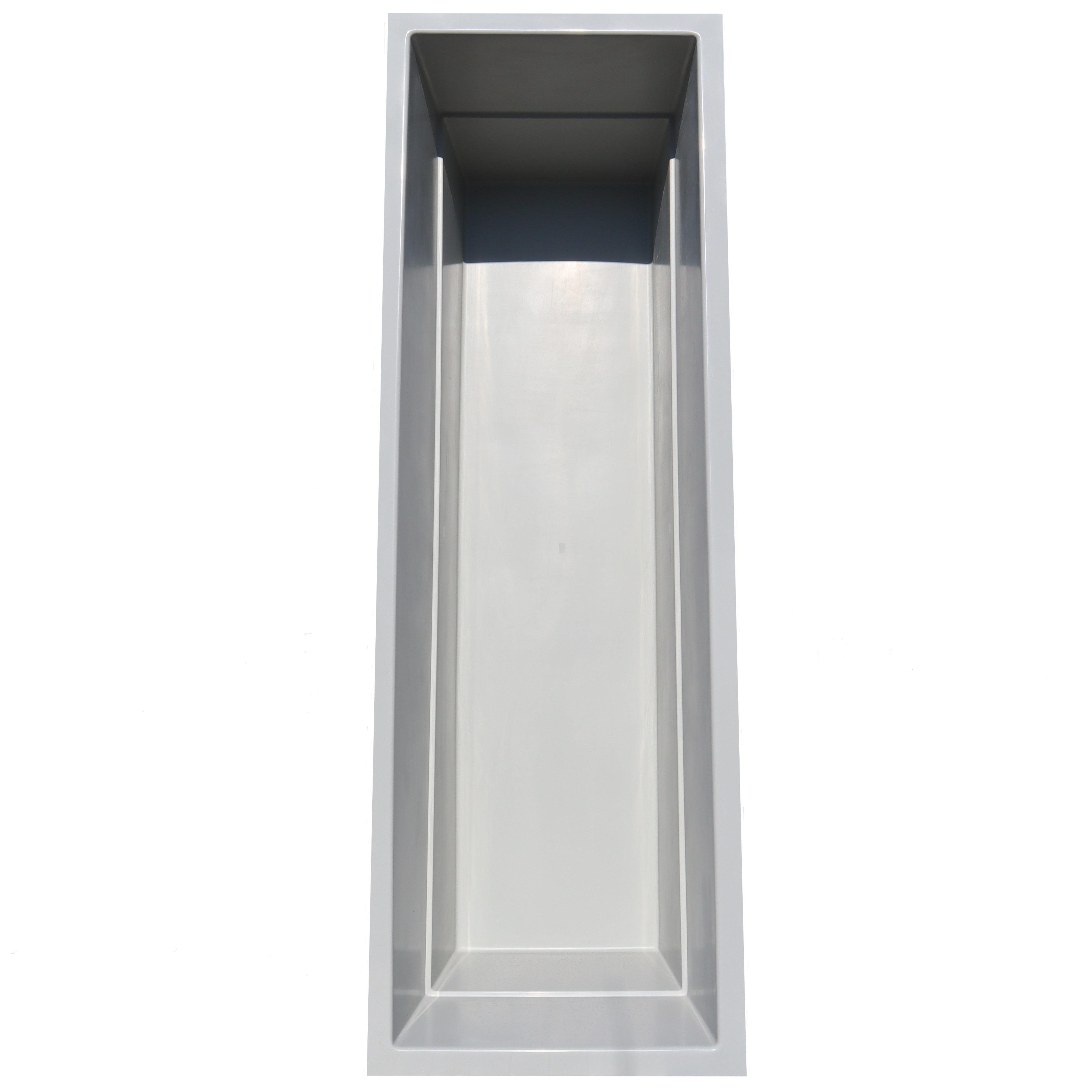 Wacredo Fertigteich GFK Rechteckbecken 360 x 120 x 100cm, BxLxH: 120x360x100 cm, 3000 l, Rechteckbecken, Teichbecken, architektonisch