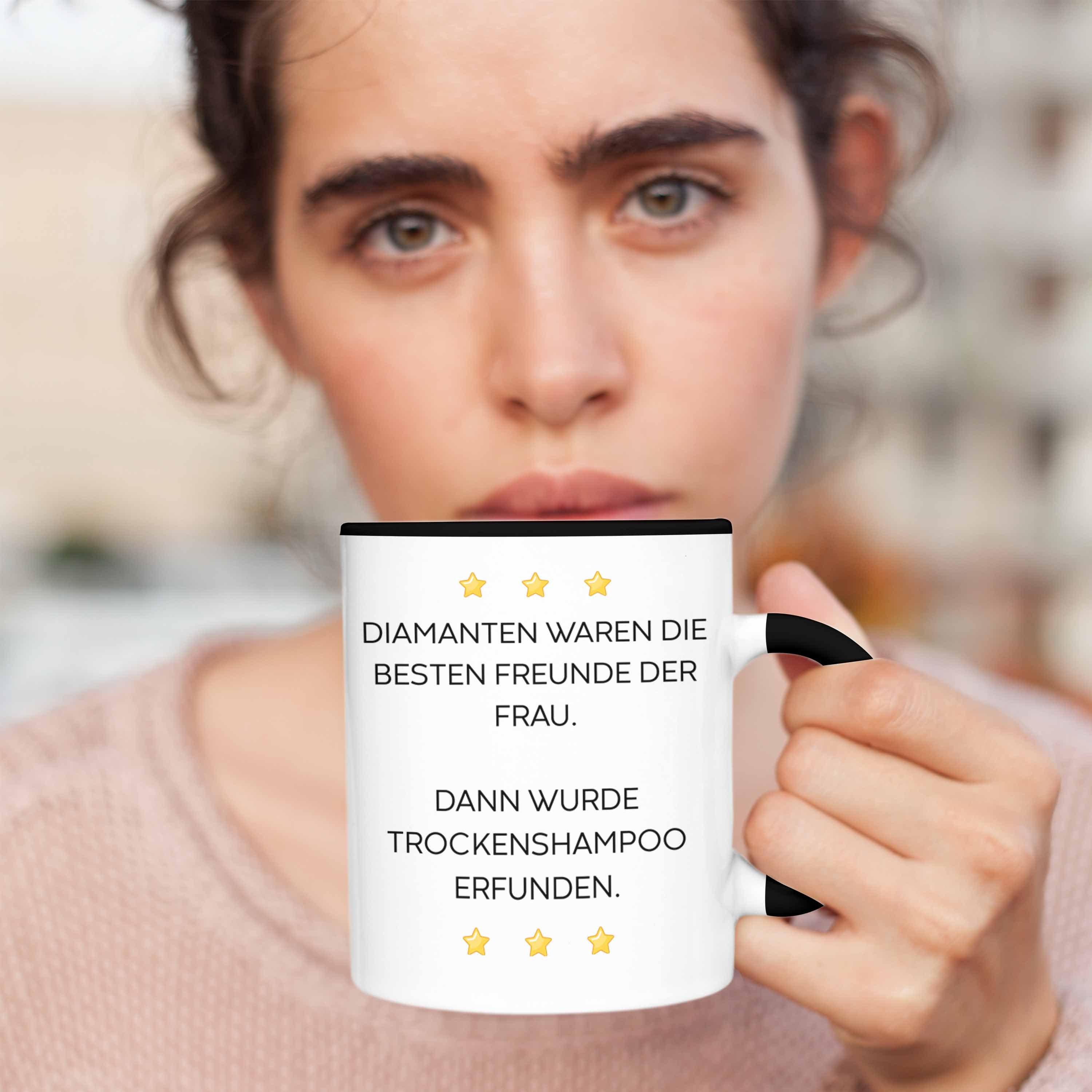 Büro Schwarz Frauen Lustige Tasse Kollegin mit Männer Arbeit Trockenshampoo für Becher Geschenk mit Sprüchen Sarkasmus Tassen Lustig Tasse Trendation Trendation Spruch -