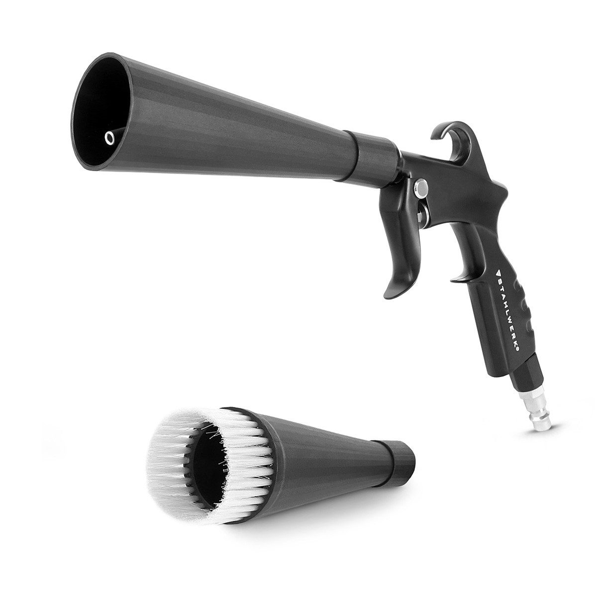 STAHLWERK Ausblaspistole Trockenreinigungspistole mit Metall-Rotationsdüse und Tornado-Effekt, Einzelgerät