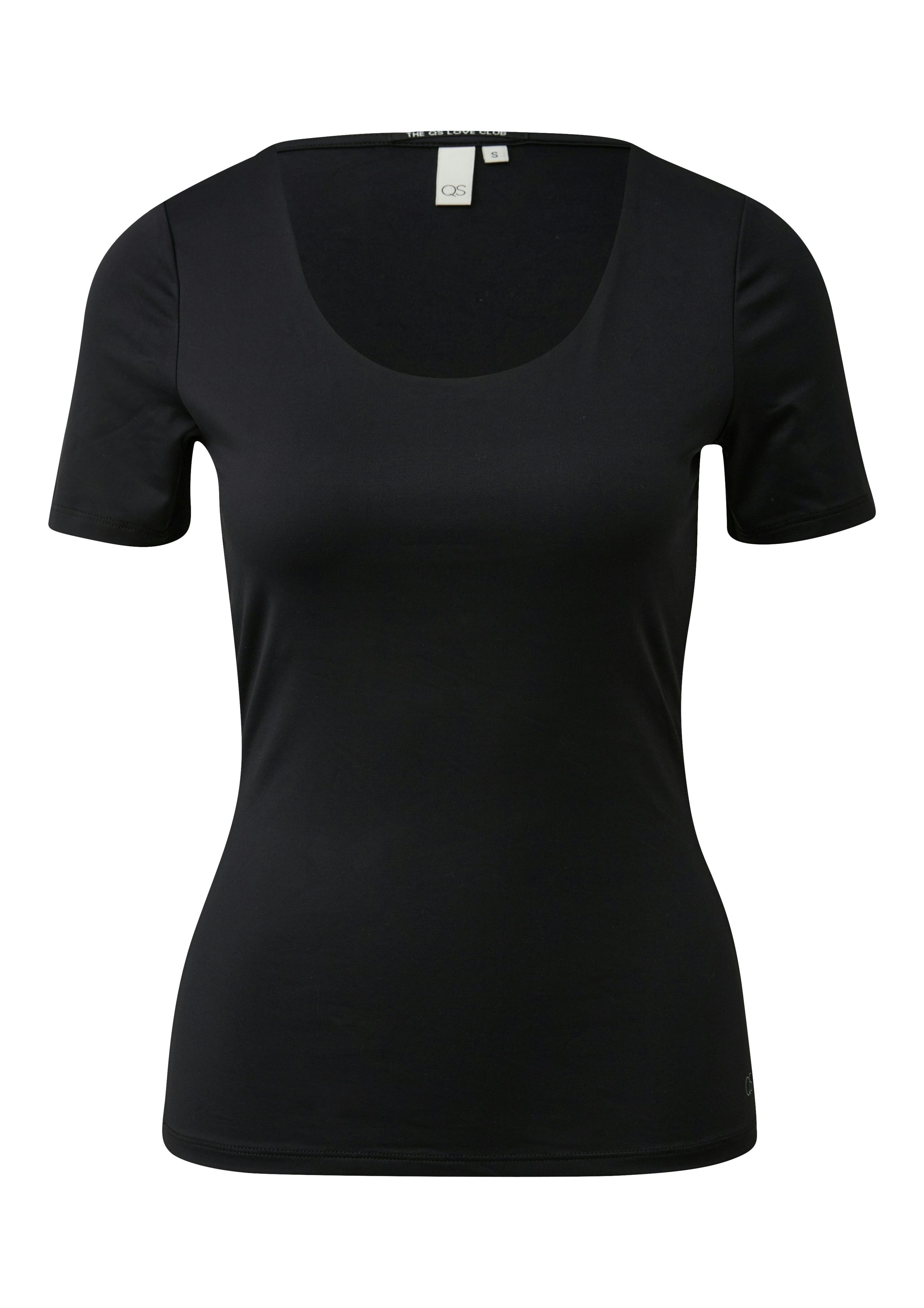 QS Kurzarmshirt mit tiefem Rundhals – Bild 4 von 4