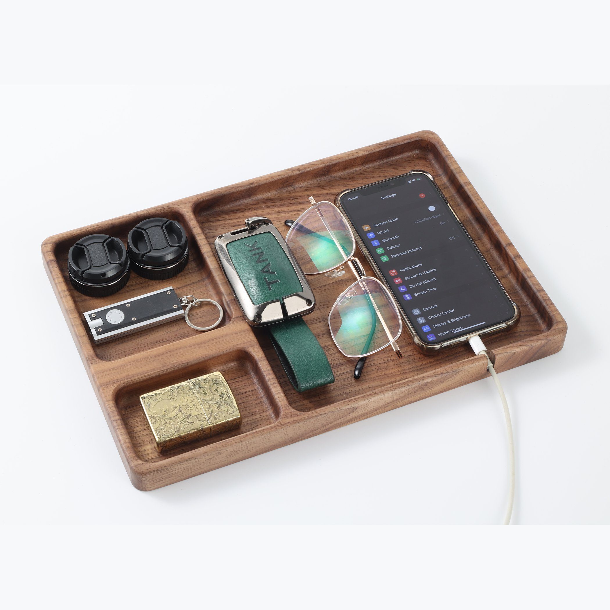 SeedWave Schmuckablage Holz Ablageschale, Nachttisch Organizer, Valet Table günstig online kaufen