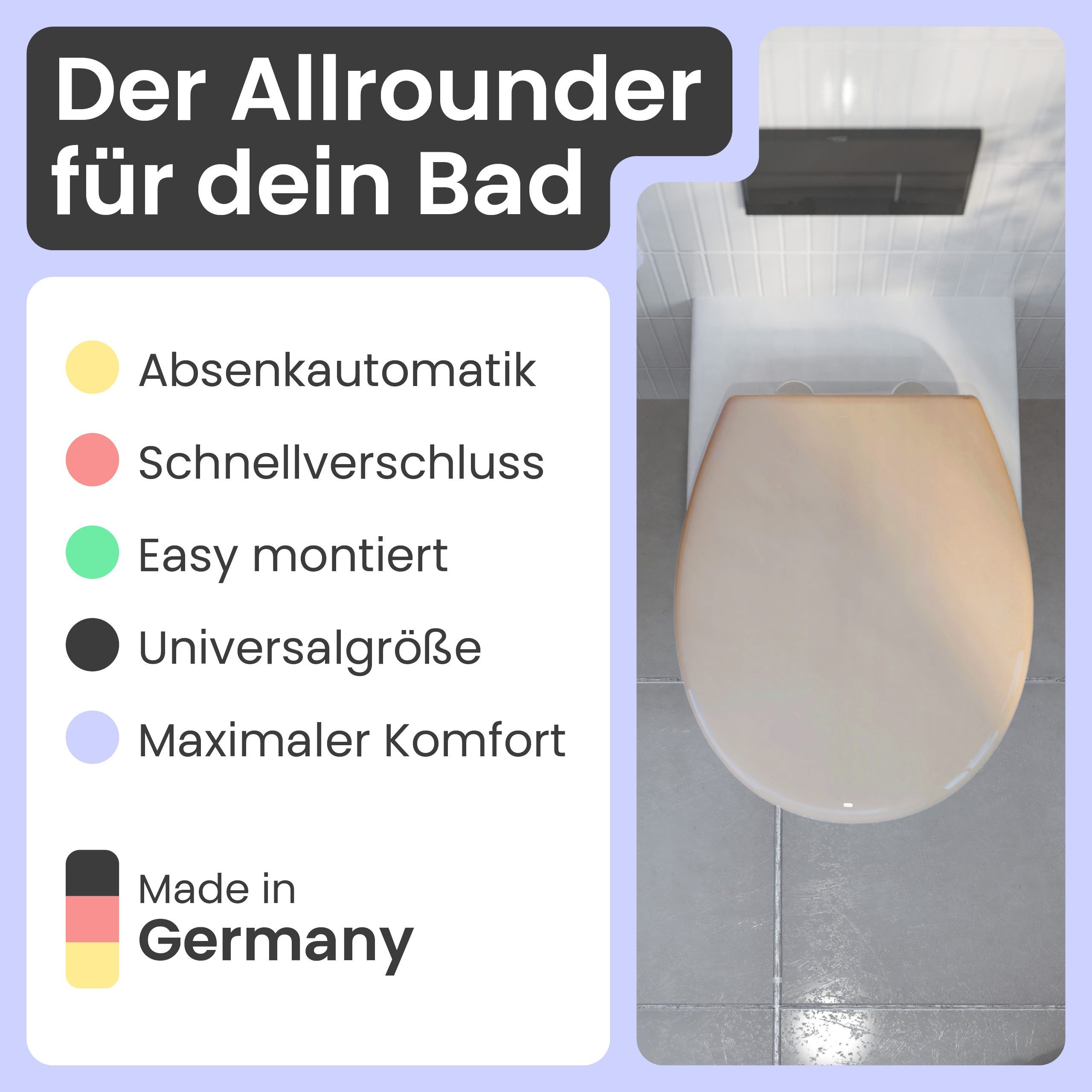 instmaier WC-Sitz Alma, Made in Germany, bakterienabweisendes Duroplast, bi günstig online kaufen