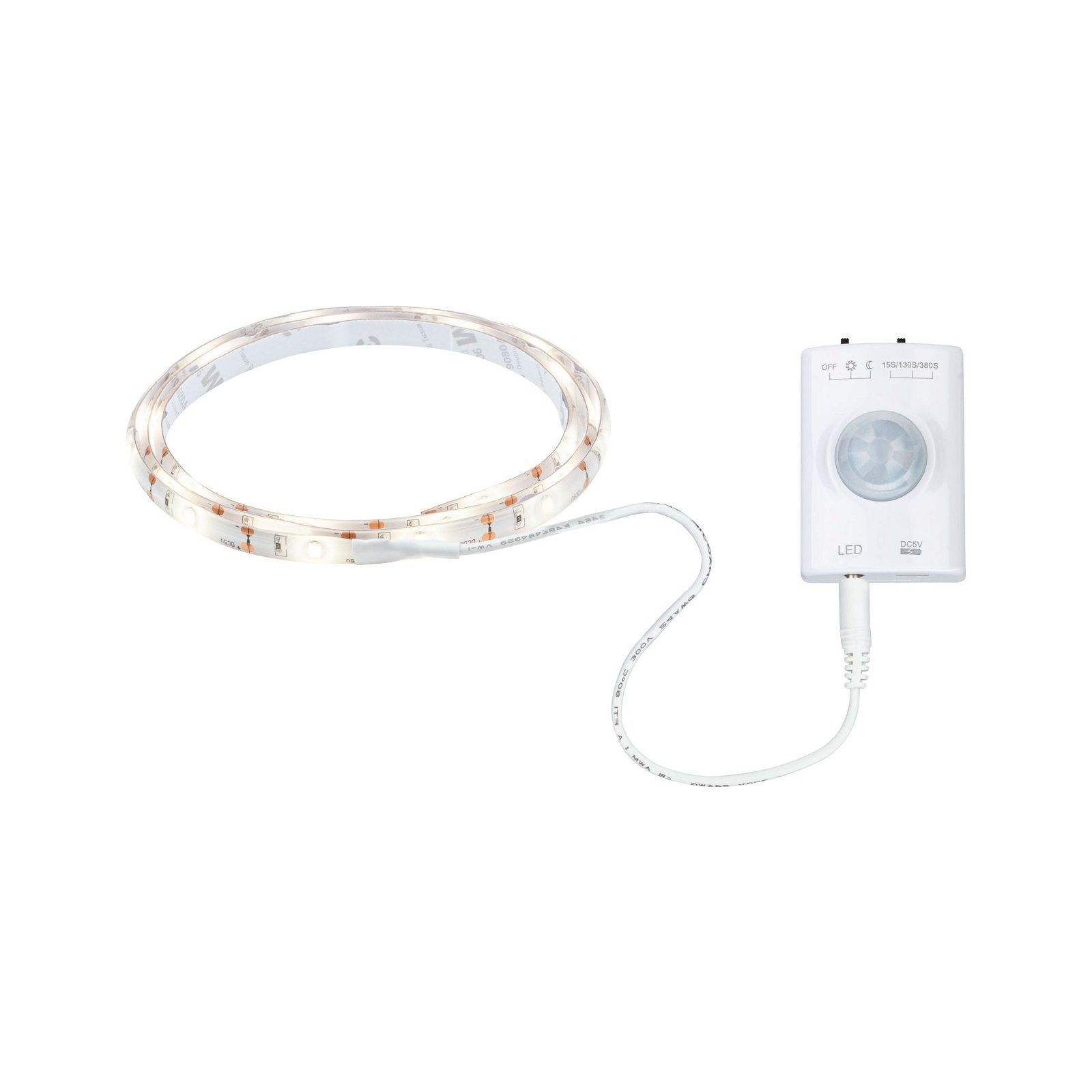 Paulmann LED-Streifen 1m inkl Akku 1,4W 3,7V weiß Kunststoff, 1-flammig, Bewegungsmelder- und Dämmerungssensor – Bild 5 von 5