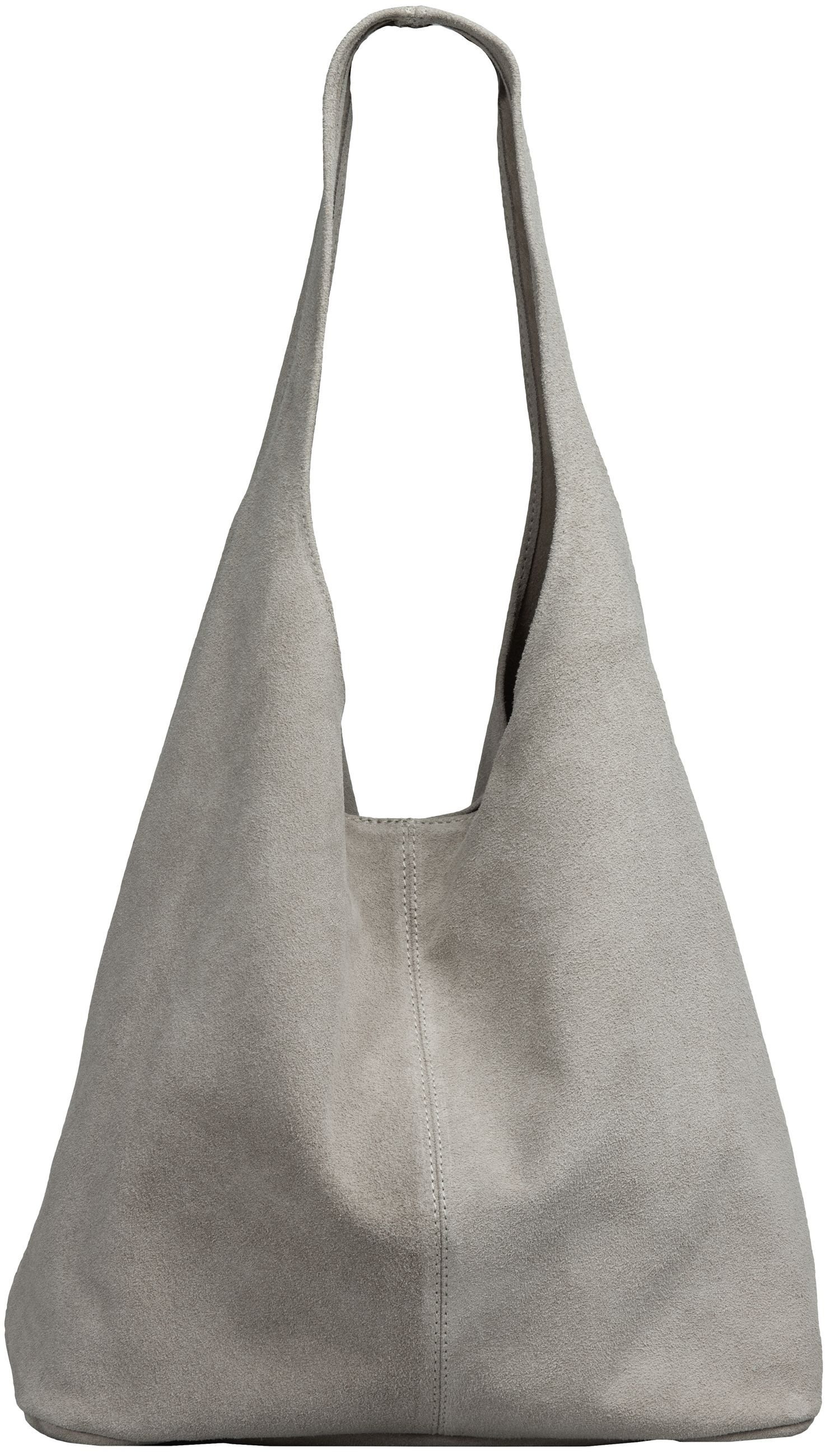 Caspar Schultertasche große Damen Wildleder Tasche Hobo Bag - CLASSIC LINE - Modell No.767, angenehm leicht, ohne Innenfutter, mit Sicherheitsfach, 100% Echtleder