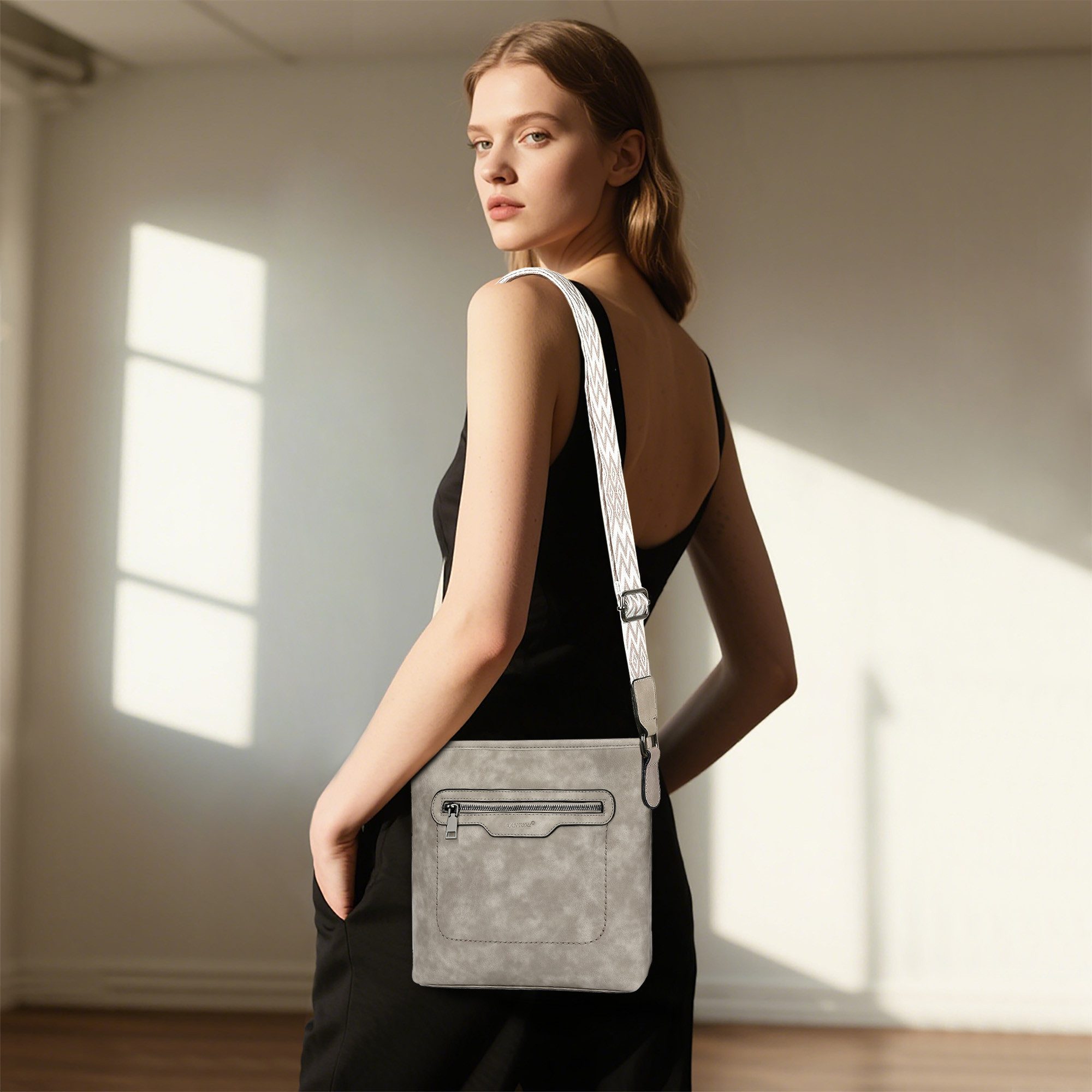 TAN.TOMI Schultertasche Henkeltasche für Damen Modische Umhängetasche Crossbody Bag, Multi-Taschen-Design, Gesäßtasche, verstellbare Schultergurte