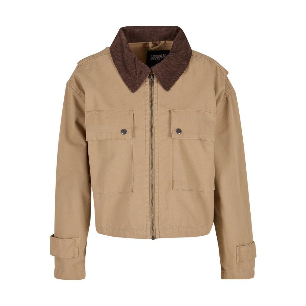URBAN CLASSICS Kurzjacke Ladies Workwear Cropped Cotton Jacket