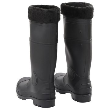 vidaXL Wathose Gummistiefel mit Herausnehmbarem Innenfutter Schwarz Gr. 40 PVC