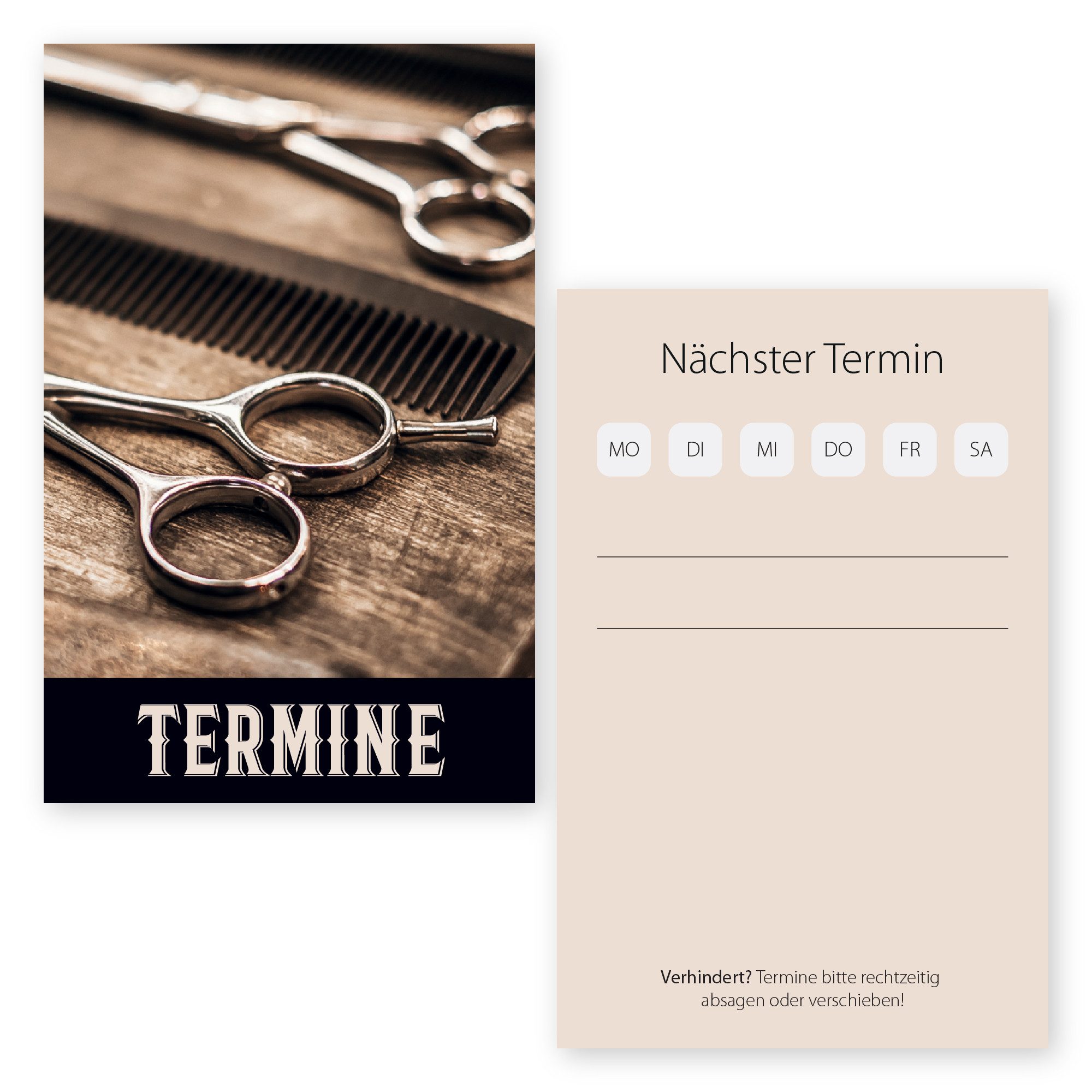 cosmeticPlus Terminplaner Terminkarten für Friseure und Barber, 5 - 10 Termine je Terminzettel