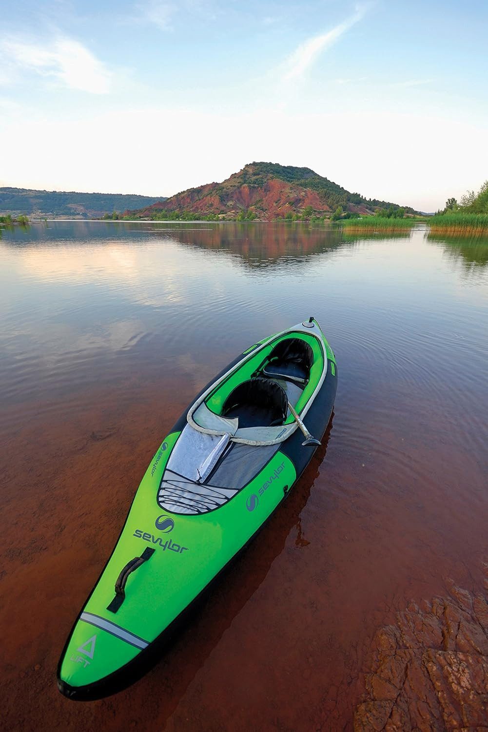 Sevylor Ruderboot Kajak - Yukon KCC380 (grün/schwarz, 382x98cm), inkl. Tragetasche