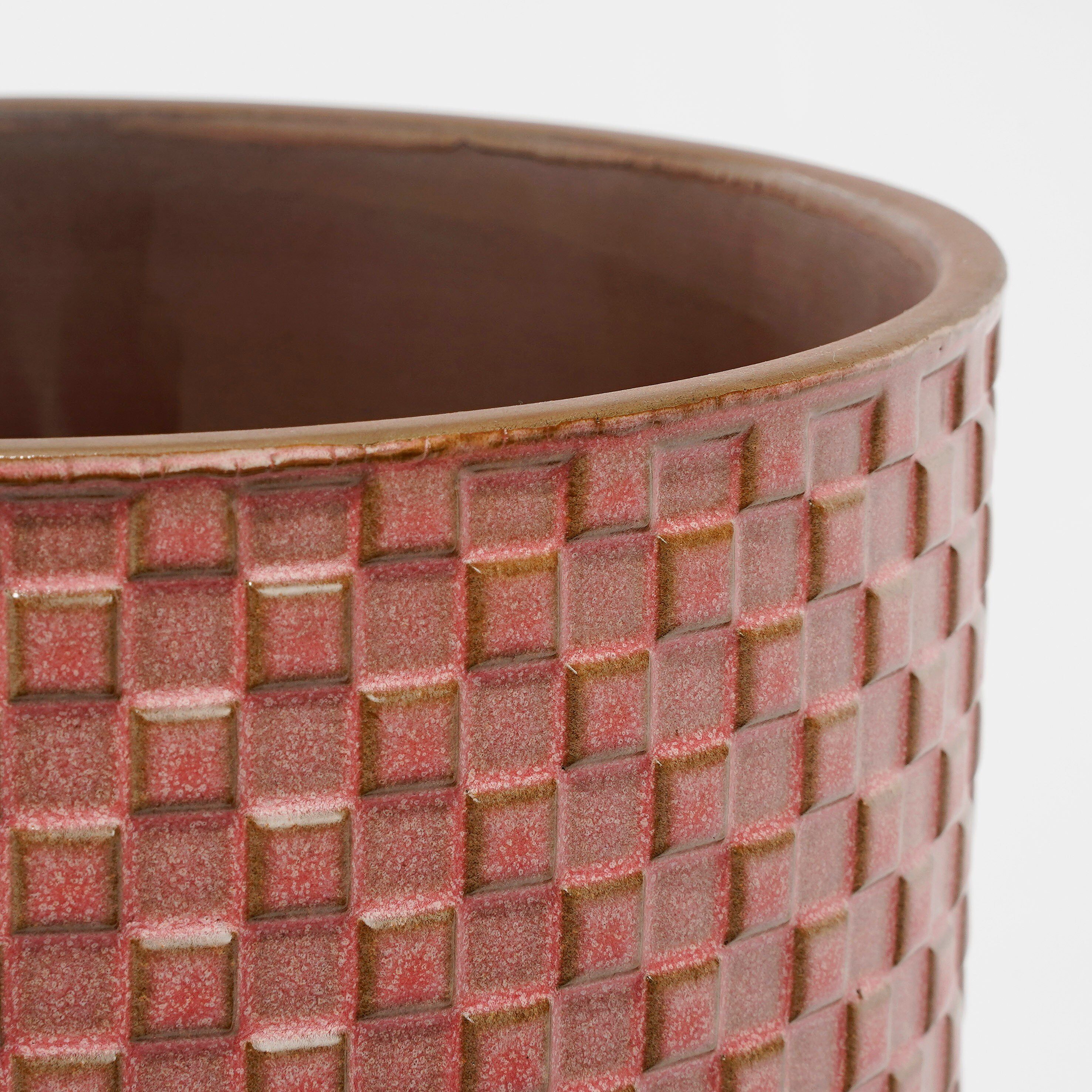 Mica Decorations Blumentopf Mica Decorations Daan Topf rund h.rosa - h17,5xd19cm