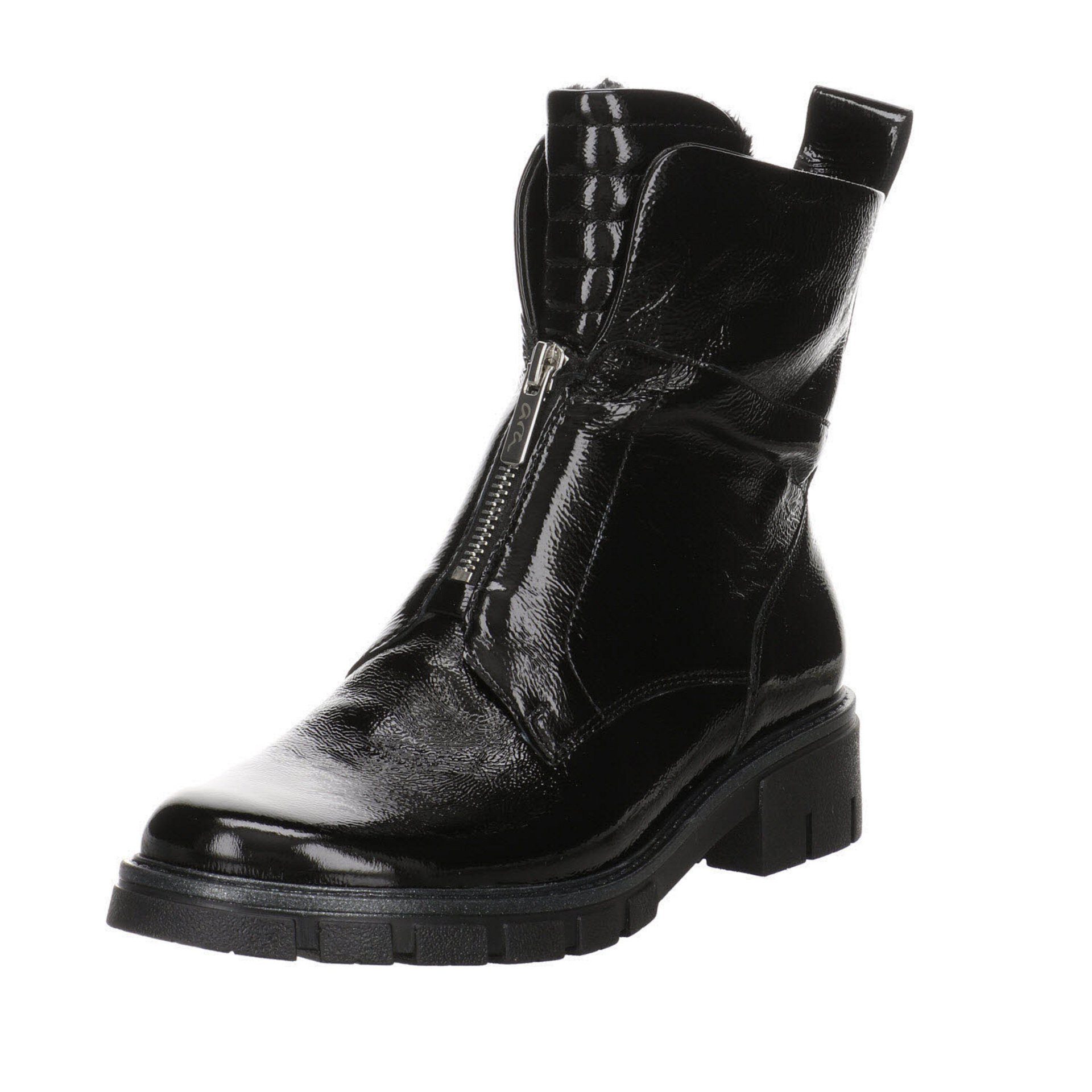 Stiefeletten Stiefelette Dover Ara Lackleder Damen Schuhe Stiefelette schwarzlack