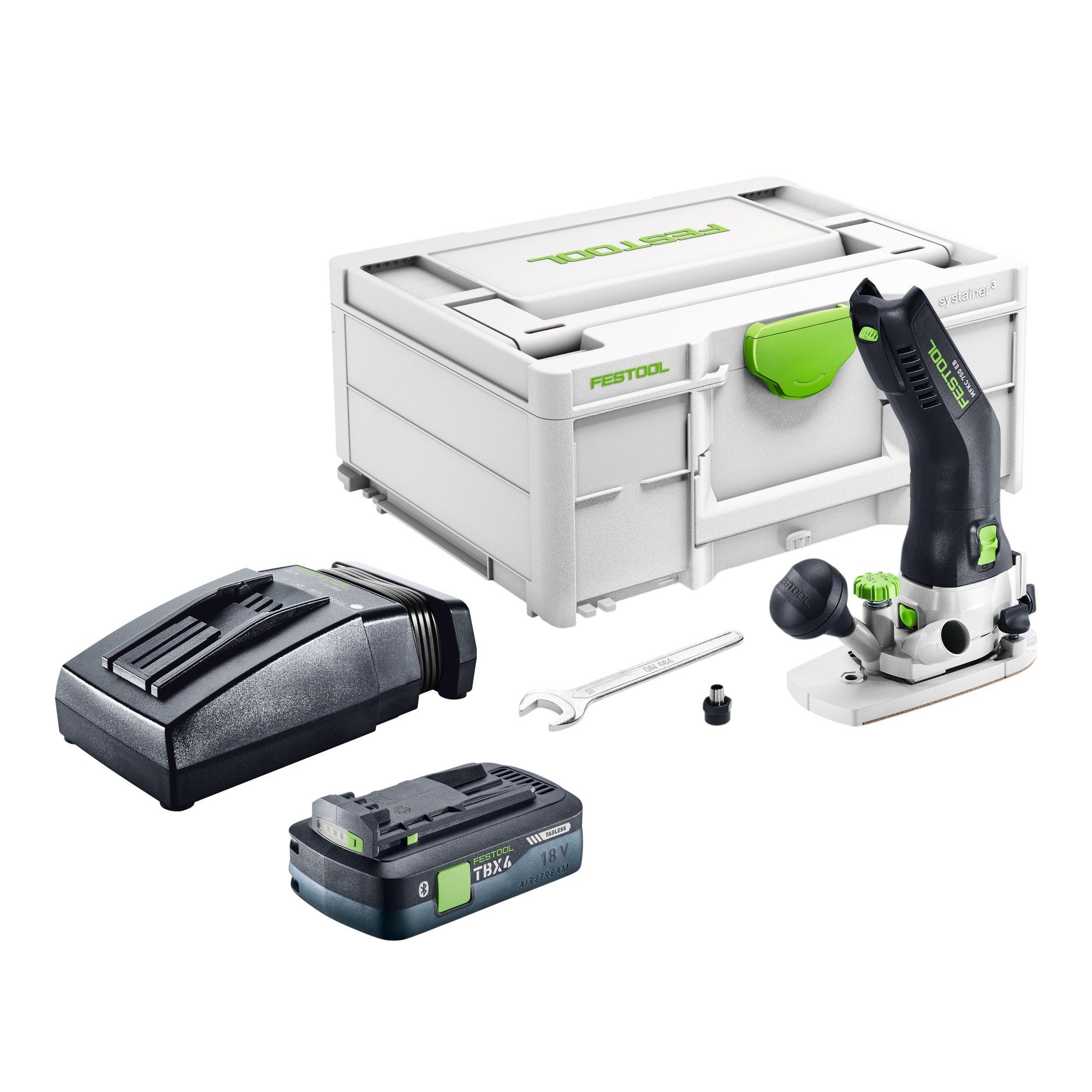 FESTOOL Oberfräse MFKC 700 EB-Basic 18 V 8 mm + 1x Akku 4,0 Ah + Ladegerät + Systainer