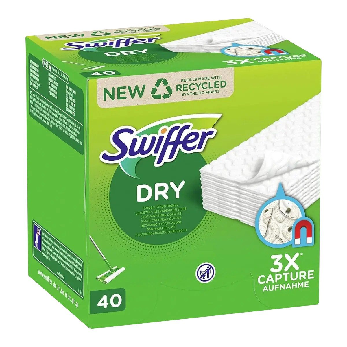Swiffer SWIFFER Sweeper Bodentücher 40 Stück Nachfüllpackung Reinigungstücher (Duftstofffrei)