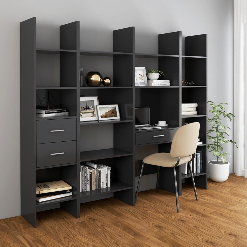 Bücherregal Bücherregal vidaXL cm 60x35x180 Grau 1-tlg. Holzwerkstoff,