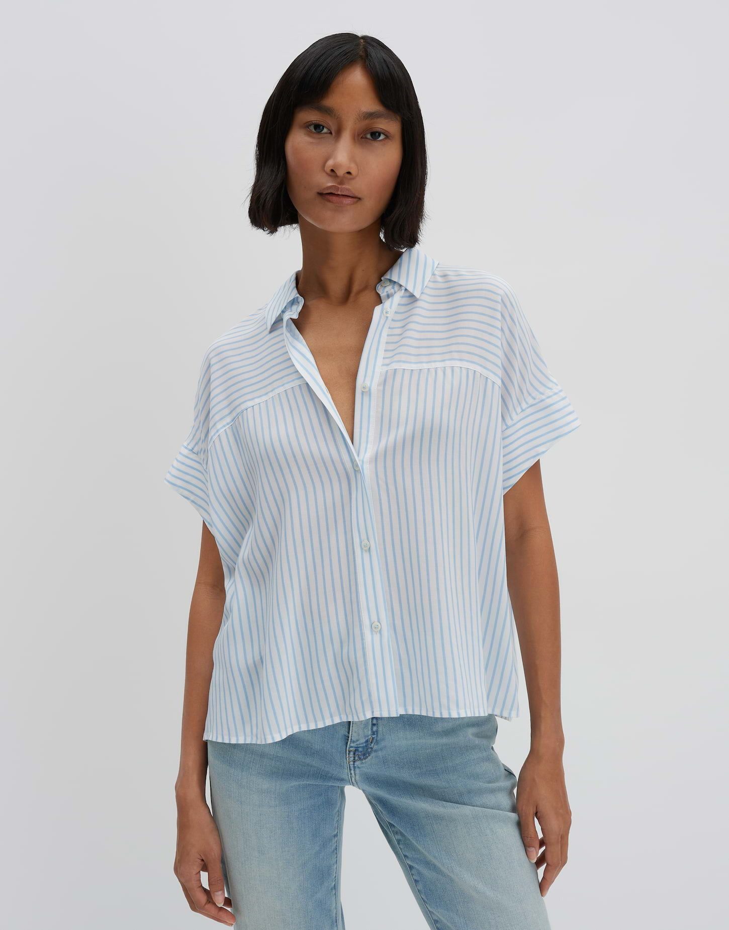 someday Kurzarmbluse ZAVINA aus fliessender nachhaltiger Viskose günstig online kaufen