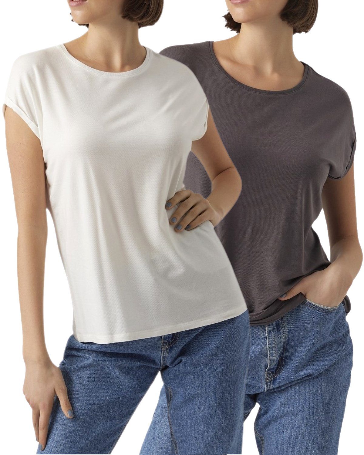 Vero Moda T-Shirt Stilvolles Basic Shirt günstig online kaufen