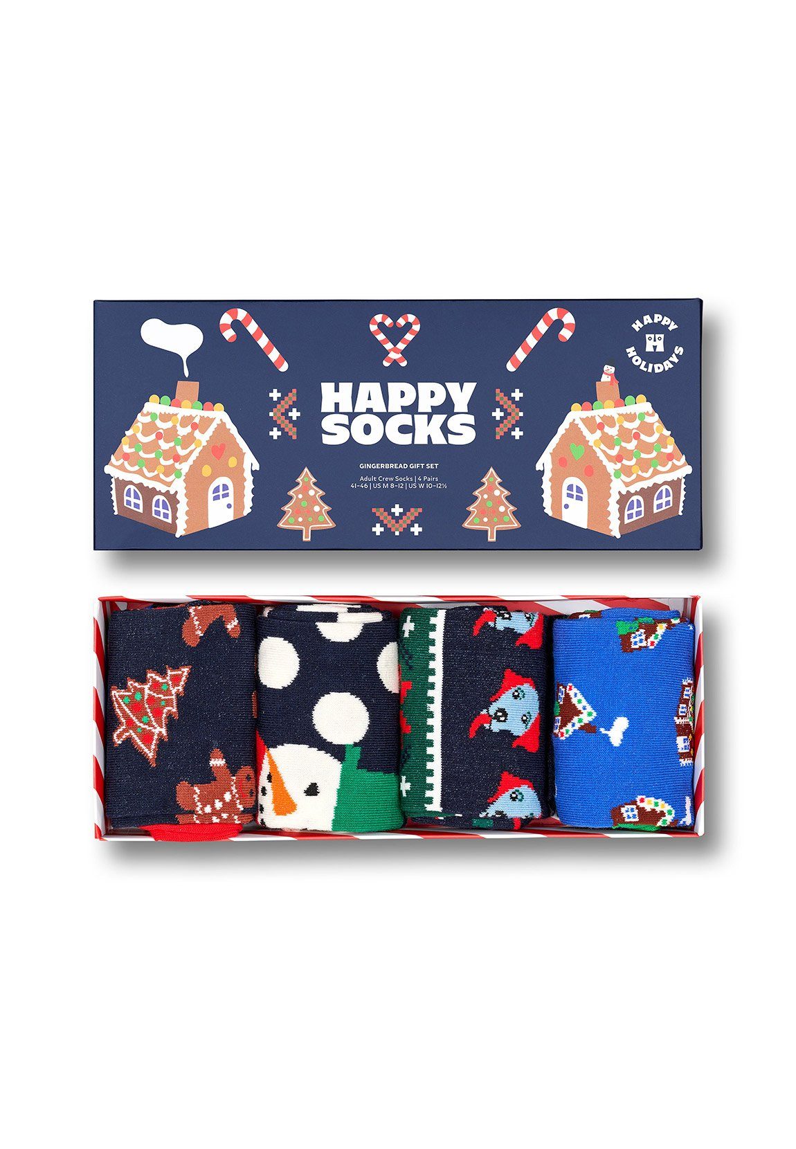 Happy Socks Freizeitsocken Happy Socks Geschenkbox GINGERBREAD GIFT SET P000334 Mehrfarbig
