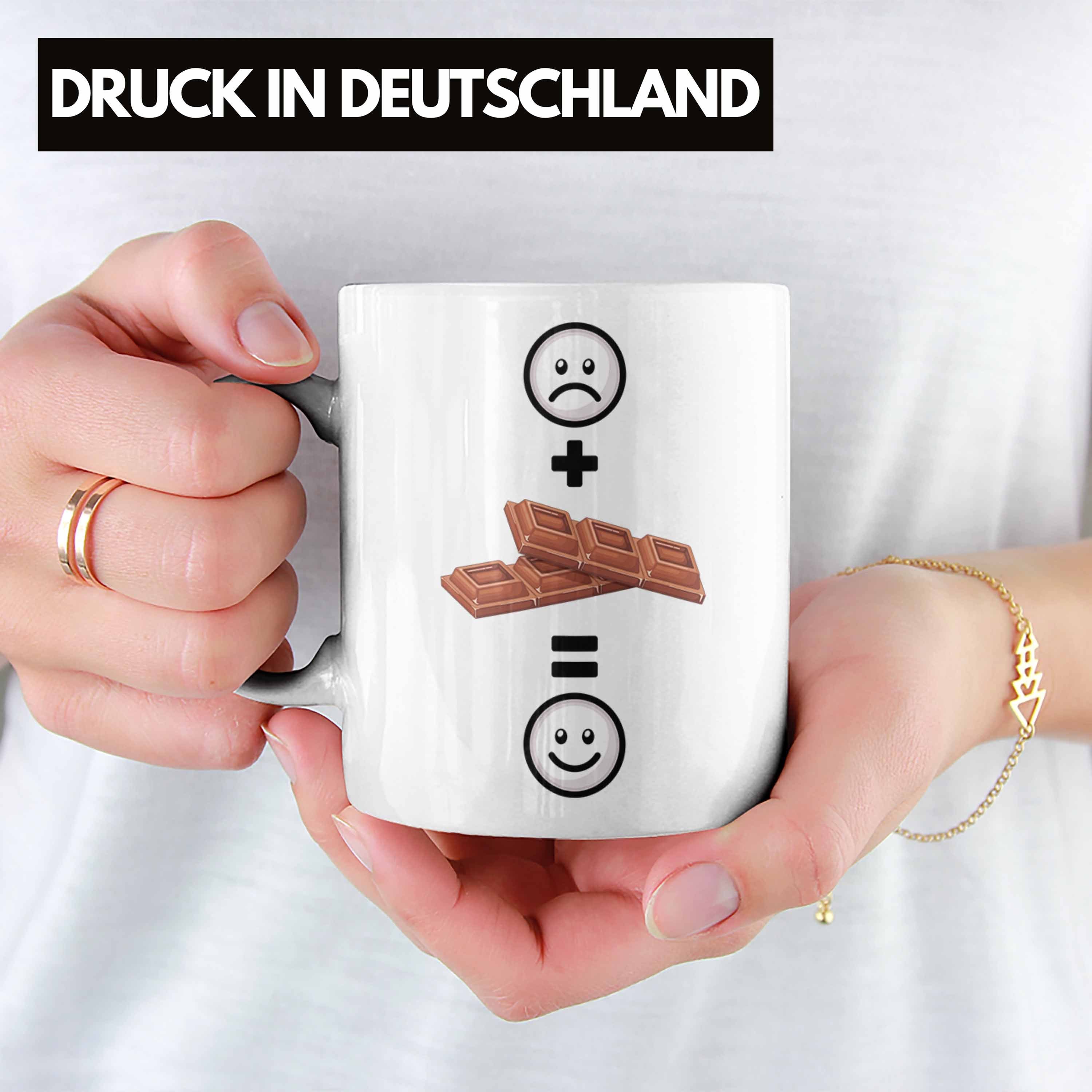 Weiss für Lustige Trendation Geschenkidee Tasse Schokolade :( Tasse Geschenk Schoko-Liebhaber