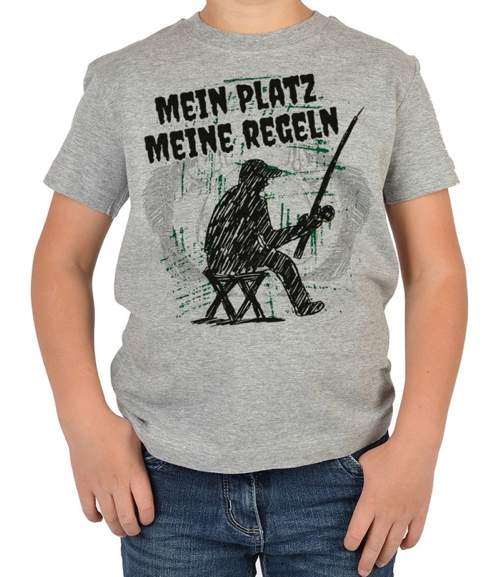 Tini - Shirts T-Shirt Kinder Angler T-Shirt Kinder Shirt Motiv: Mein Platz, meine Regeln,..