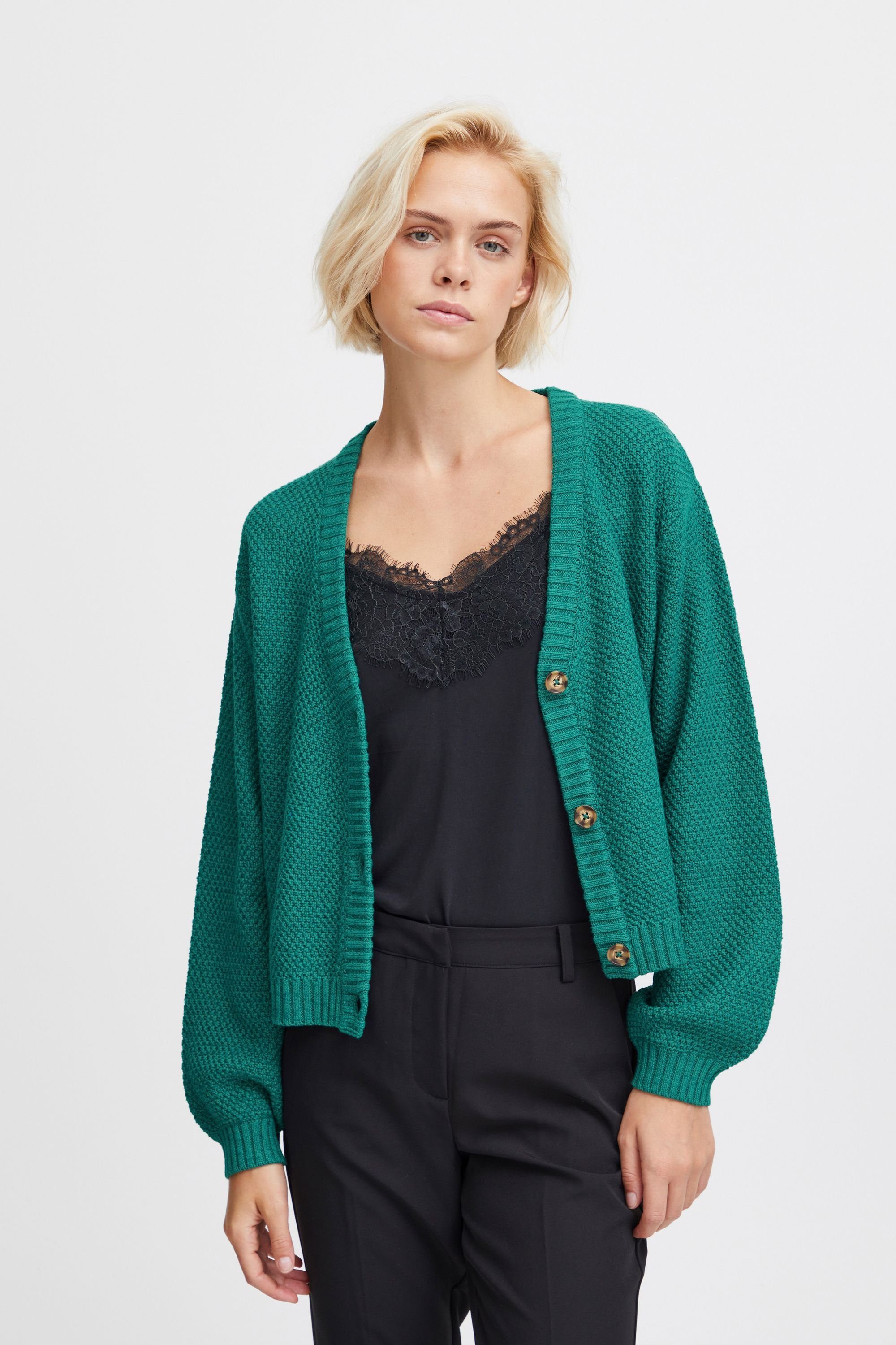 Ichi Strickjacke IHNOELLE CA 20116751 Melange Cadmium (1854241) Green