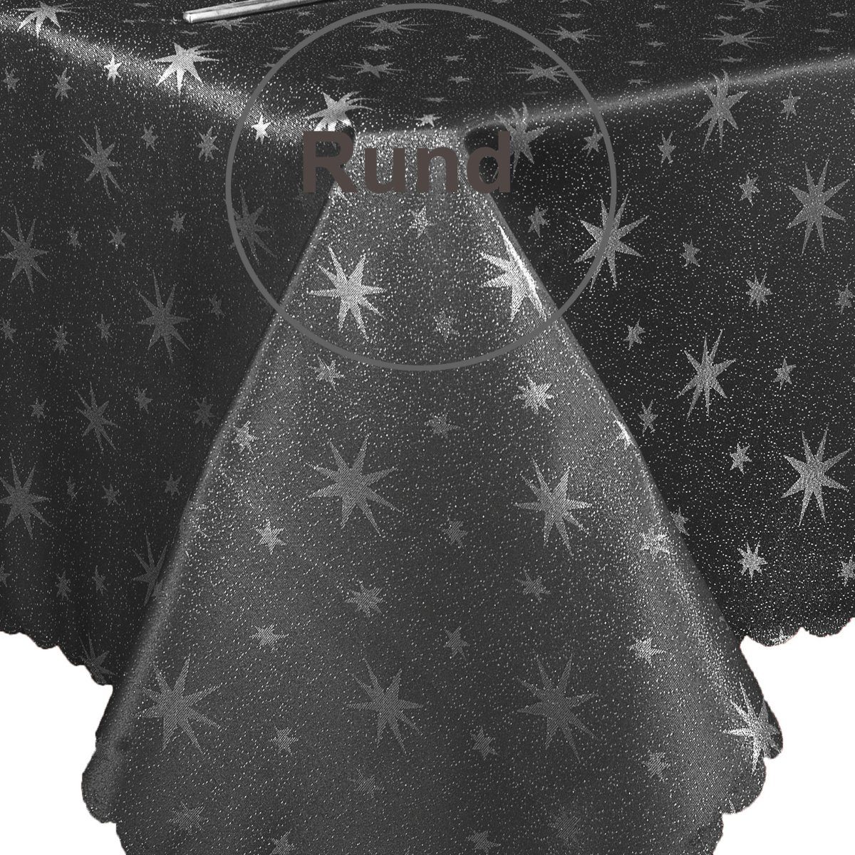 Brilliant Tischdecke Lurex Sterne rund 135 günstig online kaufen