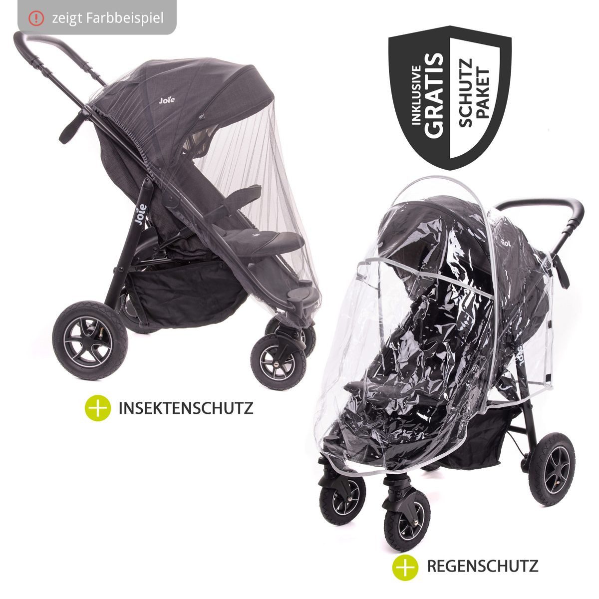 Joie Kinder-Buggy Mytrax Pro - Shale, Sportwagen mit Liegefunktion & Regenschutz höhenverstellbar bis 22 kg