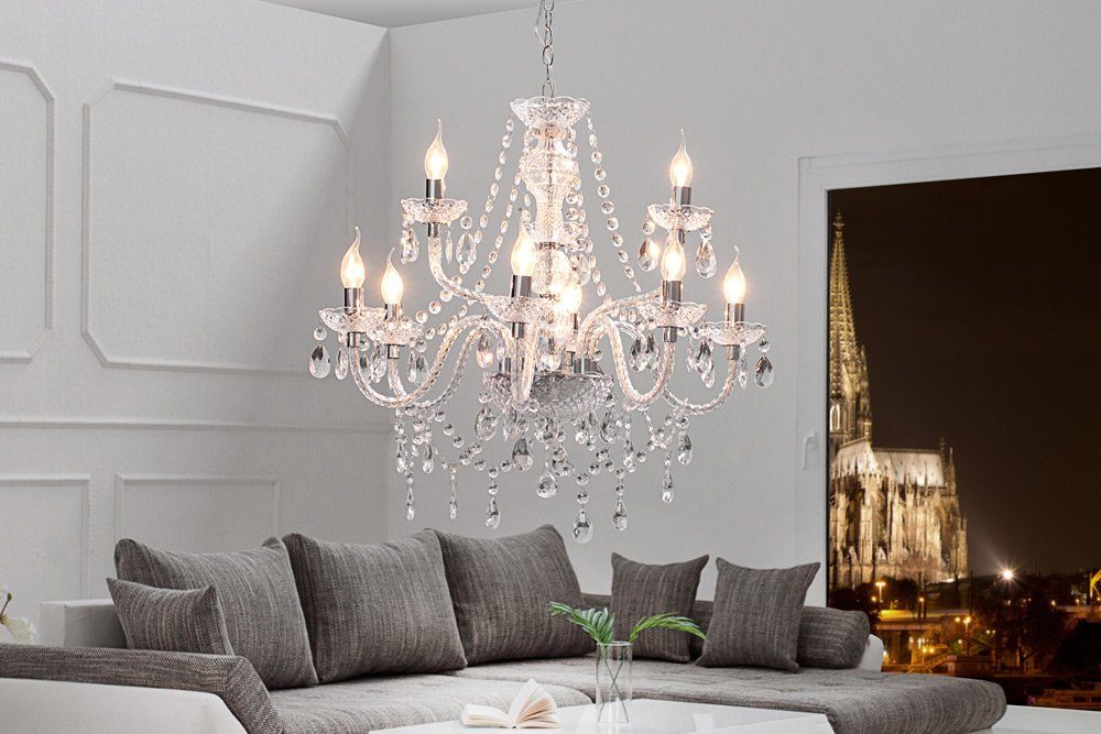 Wohnzimmer Design 75cm · Leuchtmittel, klar, · Schlafzimmer Acryl CRYSTAL · ohne riess-ambiente Kronleuchter Barock