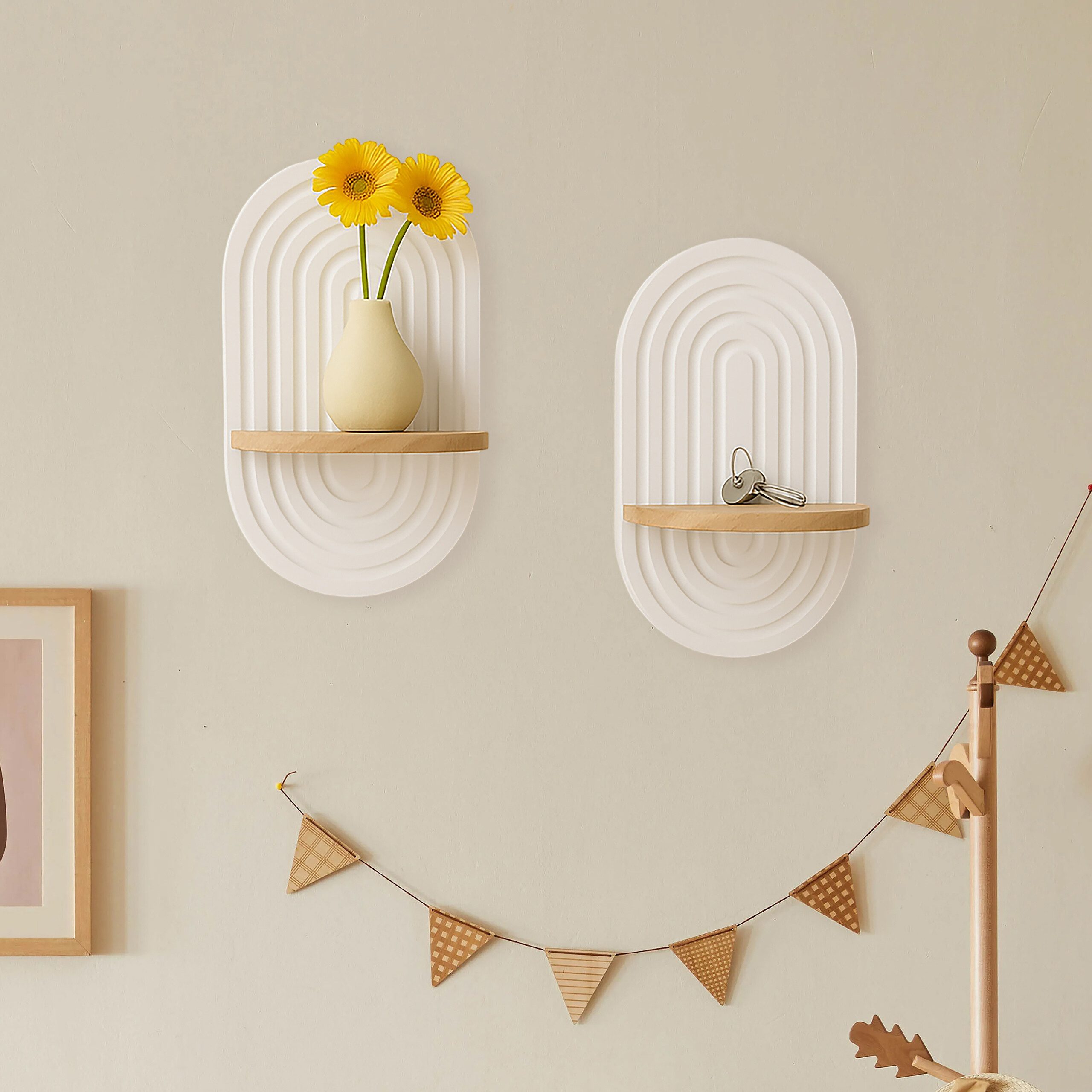 relaxdays Wandregal Boho 2er Set günstig online kaufen