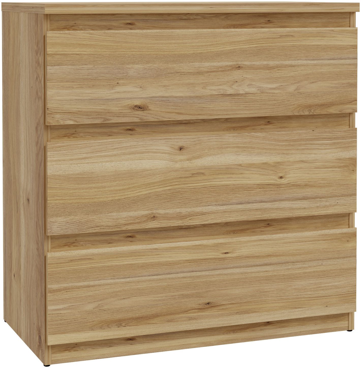 FORTE NIKO Kommode 50 – Highboard Mit 4 Schubladen, Artisan Eiche Dekor, 50x82x29 Cm