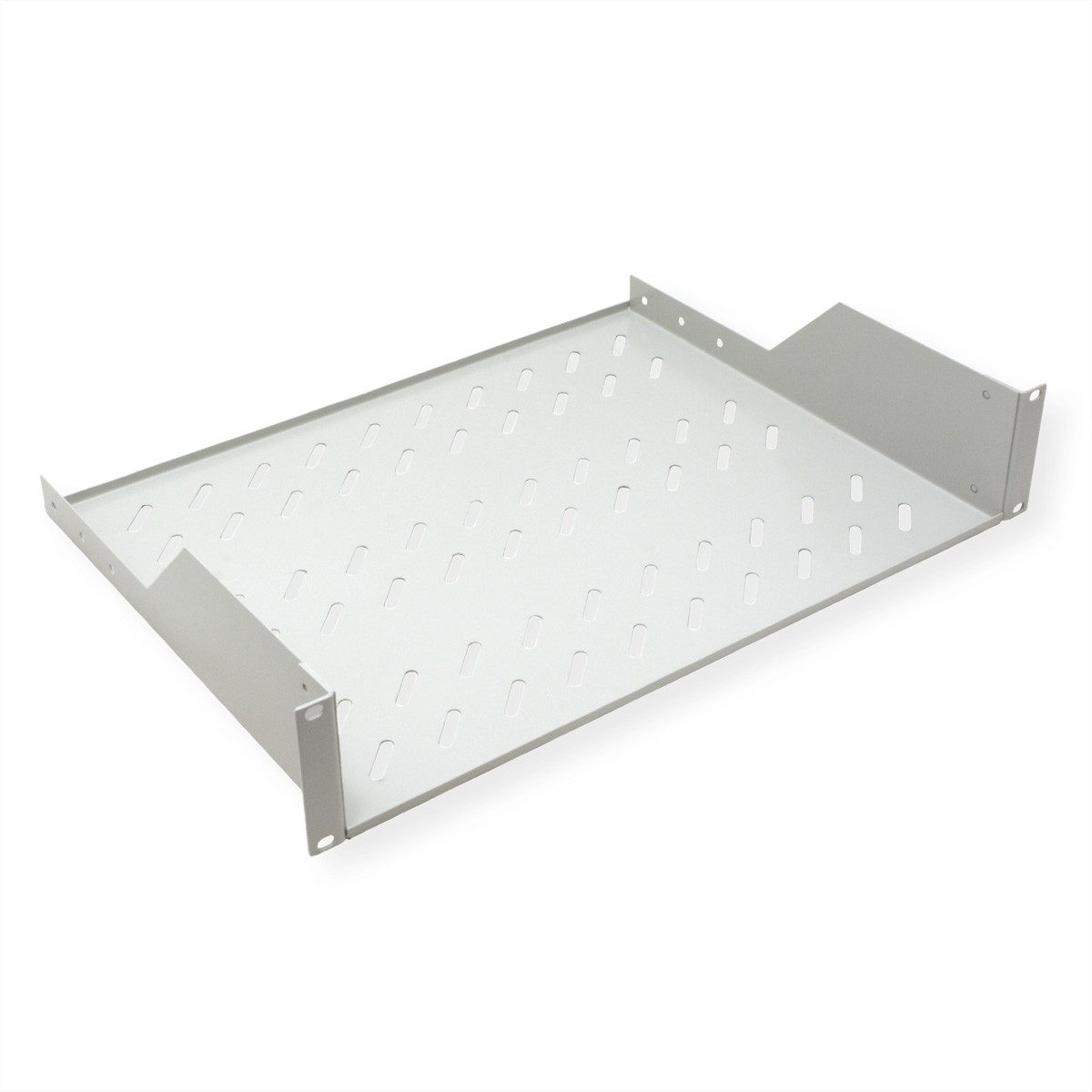 ROLINE Netzwerkschrank 19-Zoll Fachboden 2 HE 350 T, 25kg Tragkraft grau