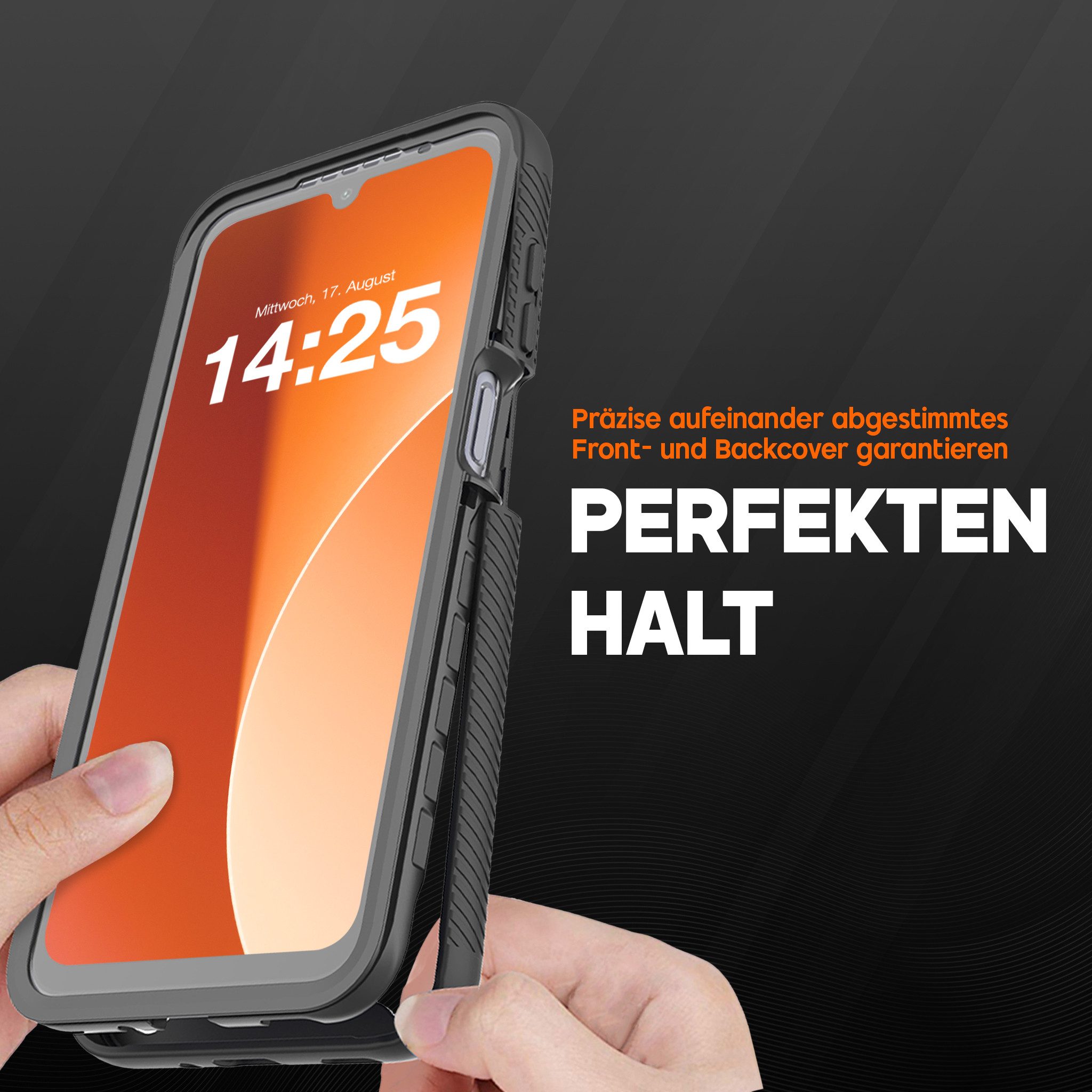 Tec-Expert Handyhülle 360 Grad Premium Hülle für Samsung Galaxy A16 / A16 5G 6.7 Zoll, 6.7", Rundum Schutz Cover Case Hülle Stoßdämpfung – Bild 2 von 5