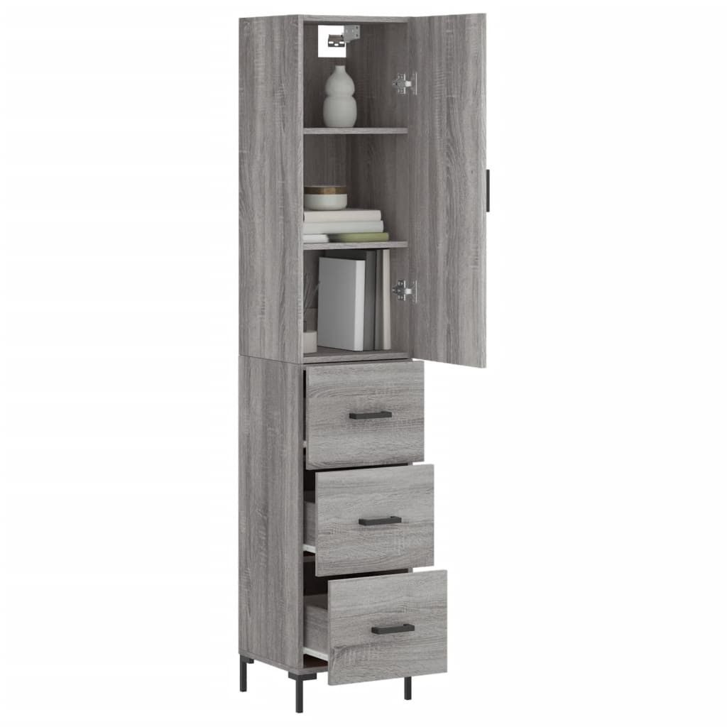 vidaXL Highboard Highboard Grau Sonoma 34,5x34x180 günstig online kaufen