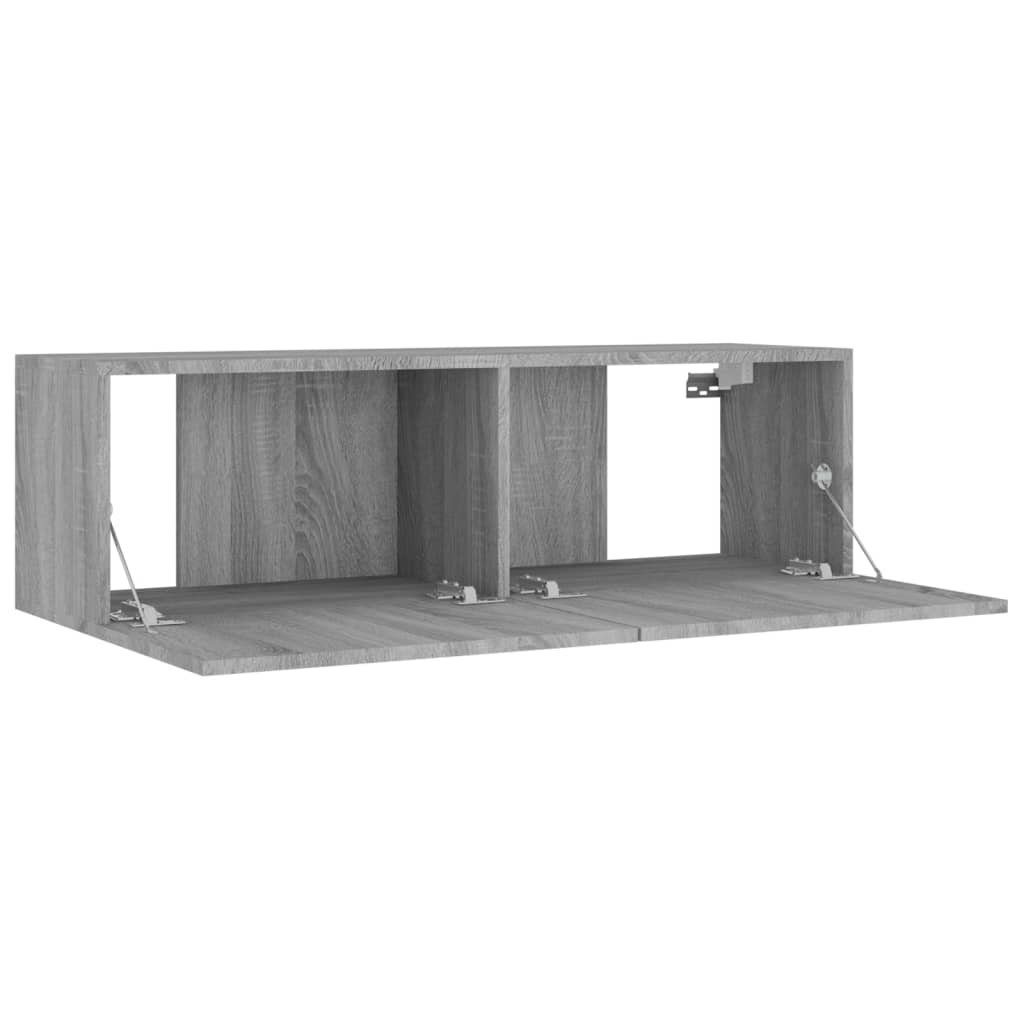 Grau furnicato TV-Schrank-Set 8-tlg. TV-Schrank Holzwerkstoff Sonoma