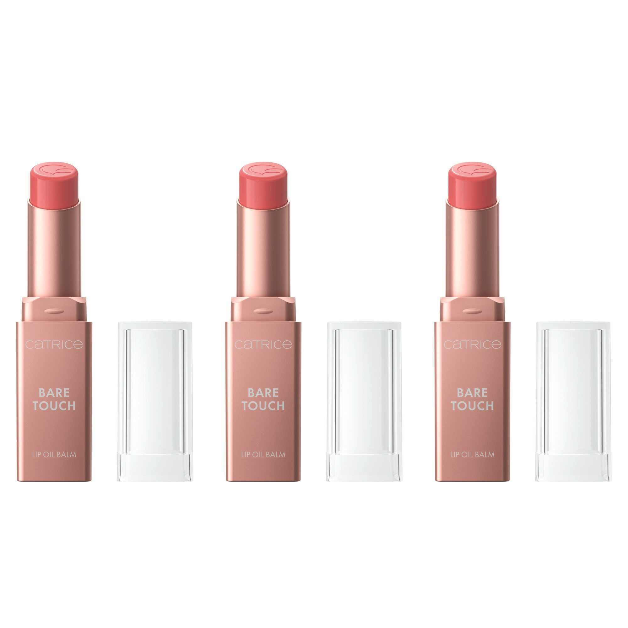 Catrice Lippenbalsam Bare Touch Lip Oil Balm, 3-tlg.