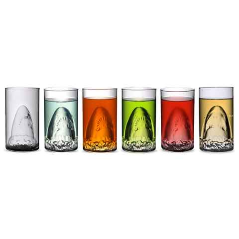 JOKA international Gläser-Set Trinkglas "Hai", 2er Set, Borosilikatglas