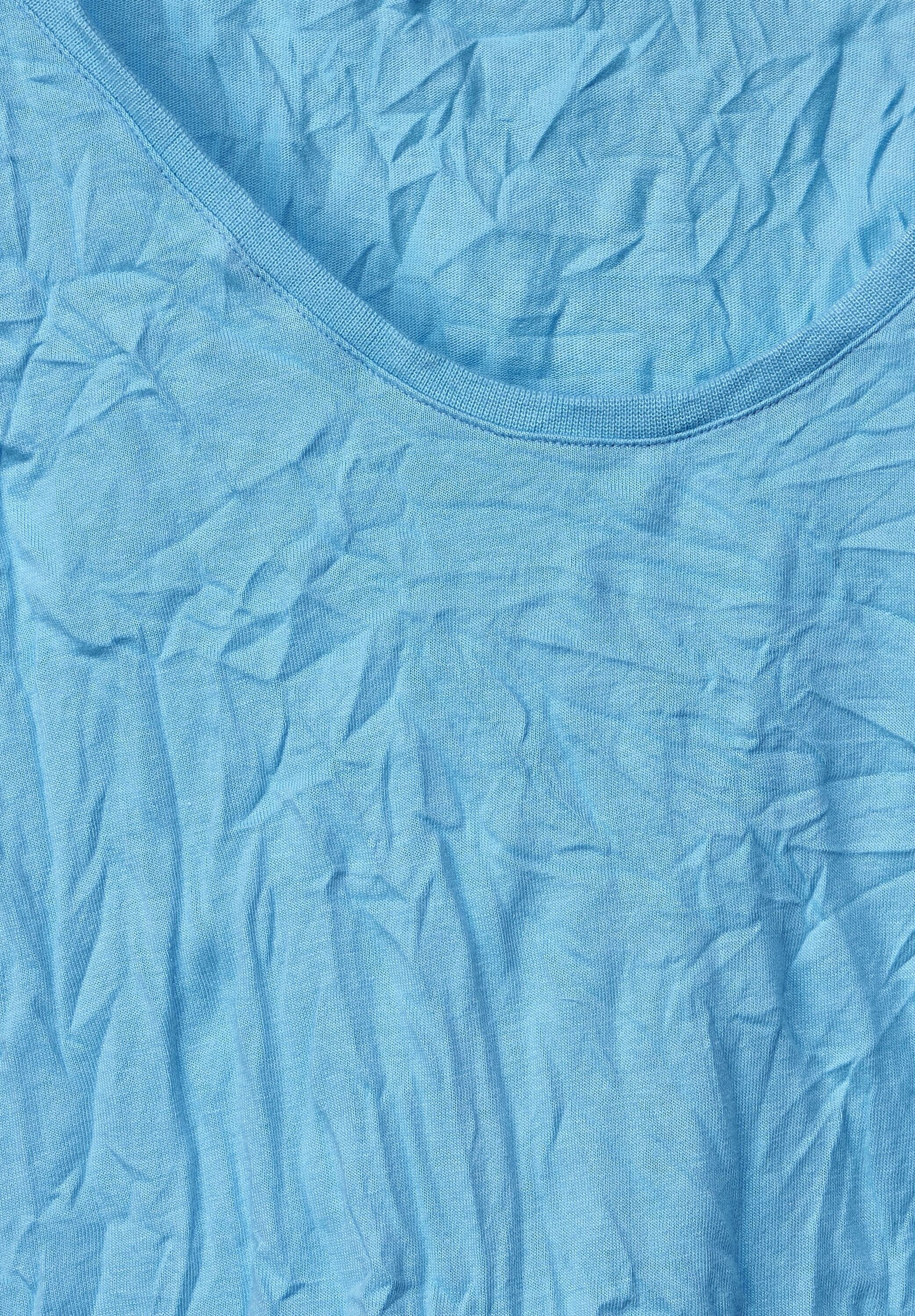 STREET ONE splash aus Materialmix softem blue T-Shirt