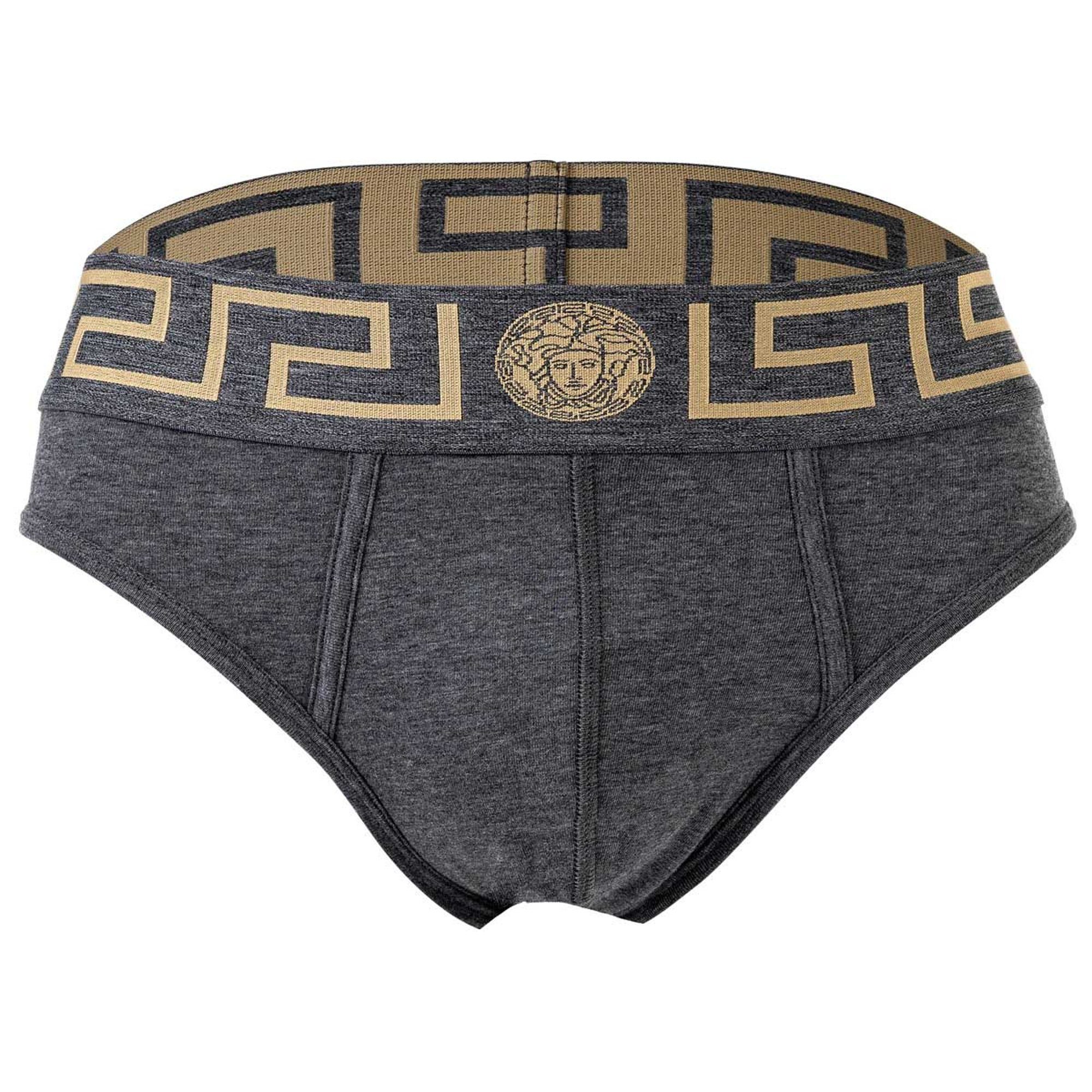 Versace Slip Herren Slip 1er Pack Baumwolle TOPEKA Slip (Packung, 1er Pack)