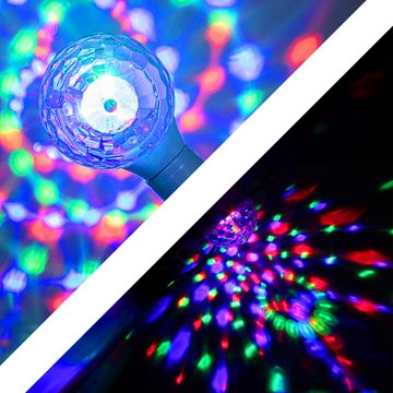 Retoo Discolicht LED E27 Discolicht Partyleuchte Glühbirne Diskokugel Rotierende RGB, Bühnenbeleuchtungseffekt, Lange Lebensdauer, Hohe Schadensresistenz