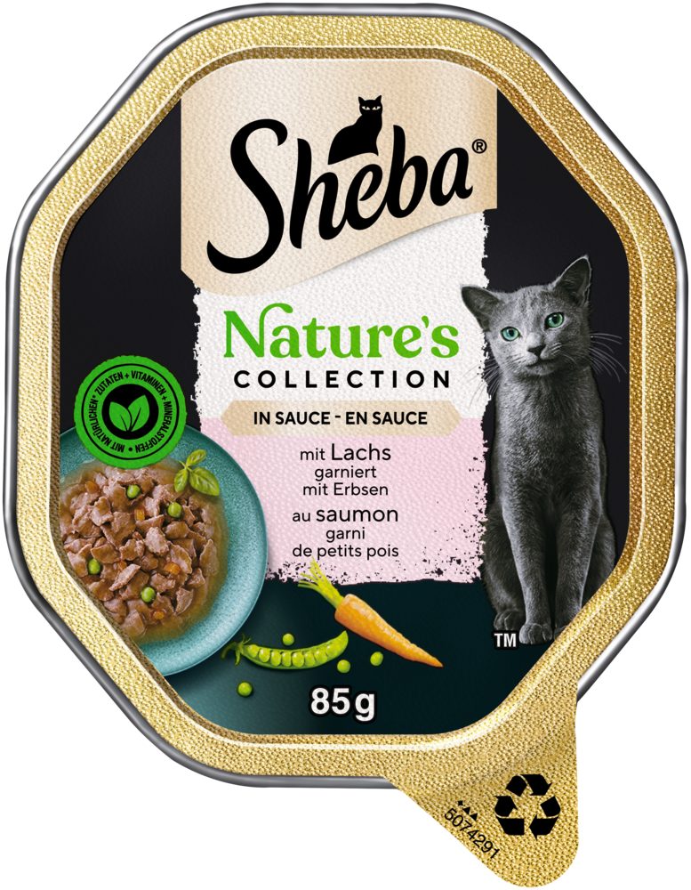 Sheba SHEBA® Schale Nature´s Collection in Sauce mit Lachs 2 x 11 x 85g, Nassfutter für: Katze