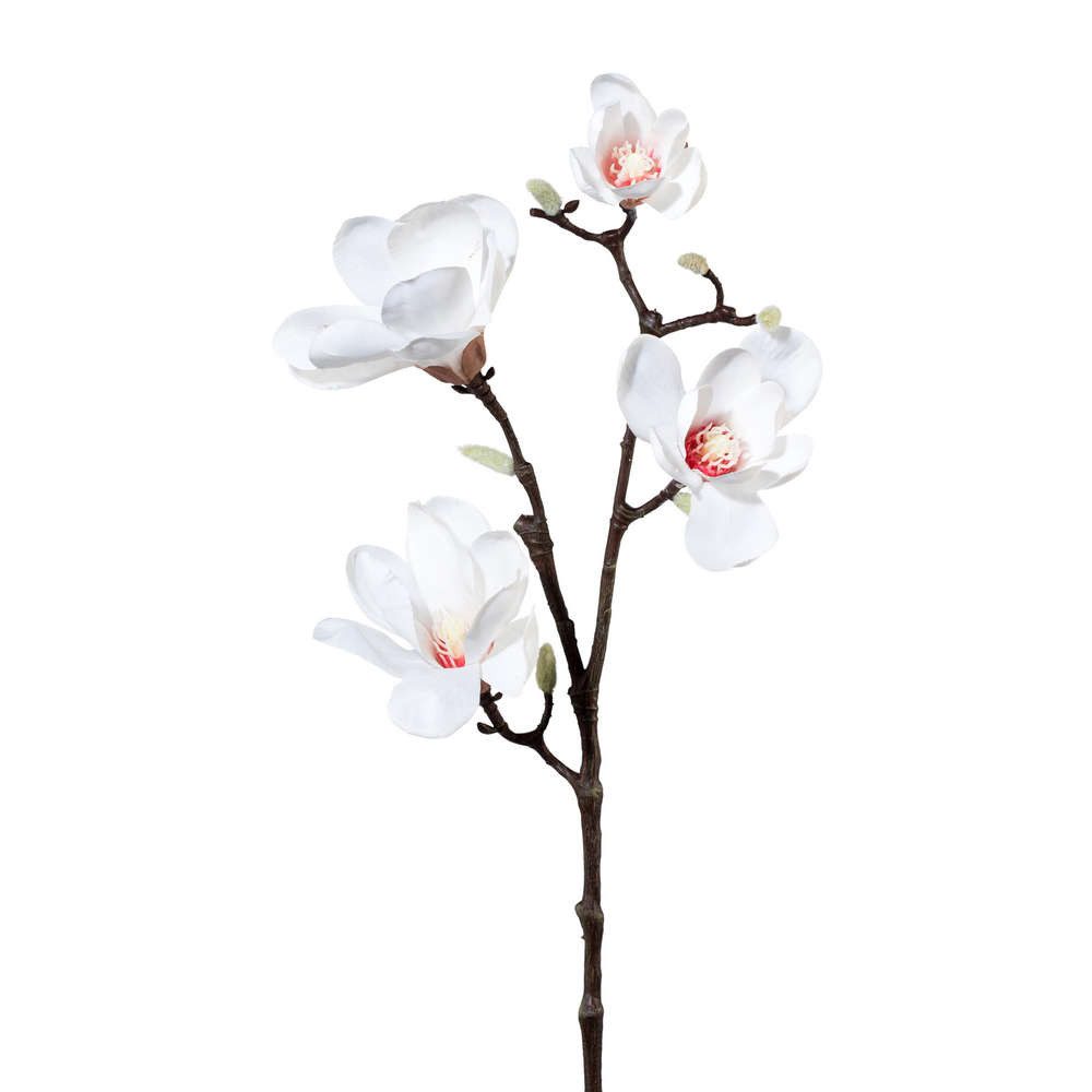 Kunstblume Kunstblume MAGNOLIE 85cm. Mit 4 Magnolien Blüten und Knospen., G günstig online kaufen