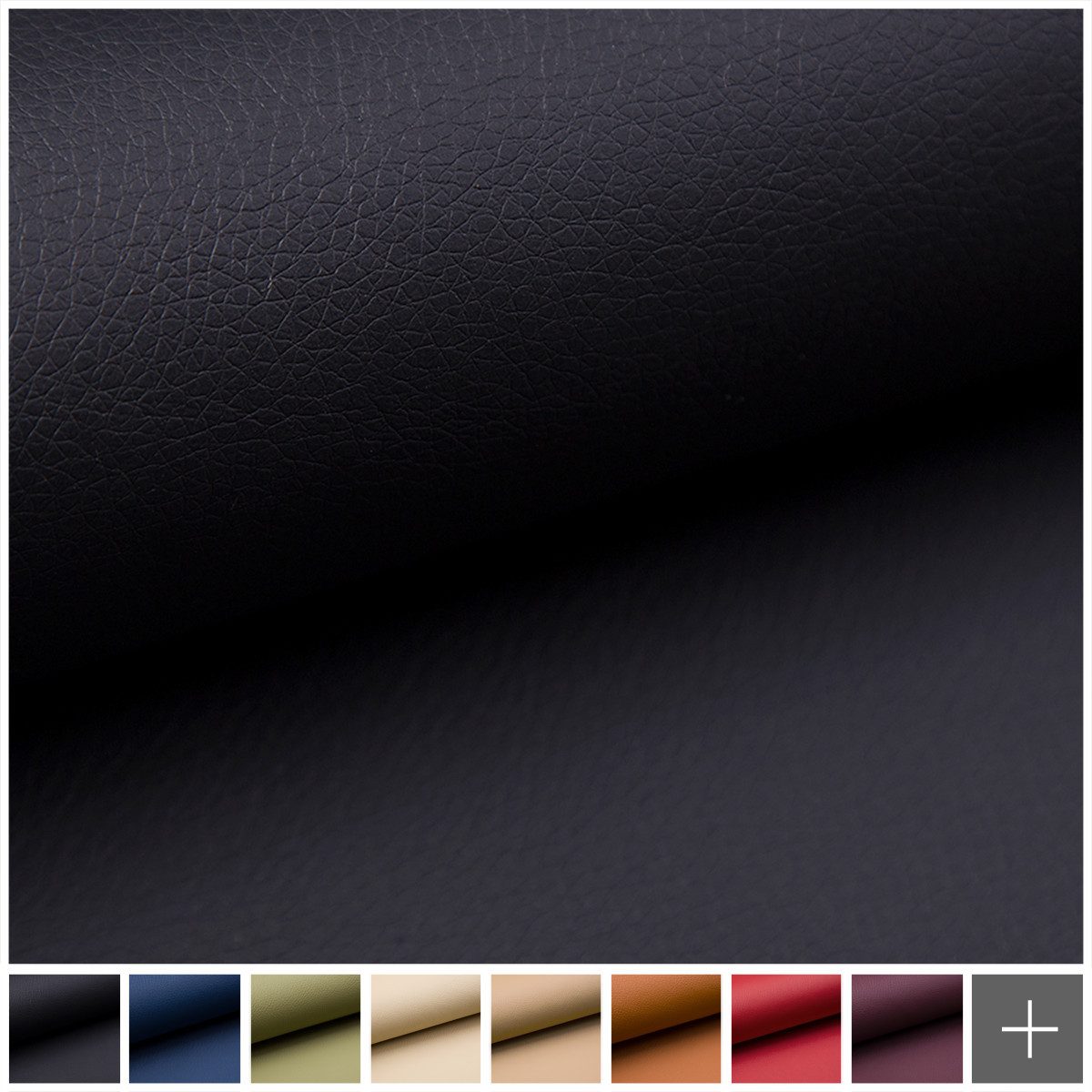 novely® Stoff SOLTAU Weiches PU-Kunstleder Premium-Qualität - Möbelstoff in Echtlede, Robust, UV-Beständig, Pflegeleicht, Meterware, 1lfm