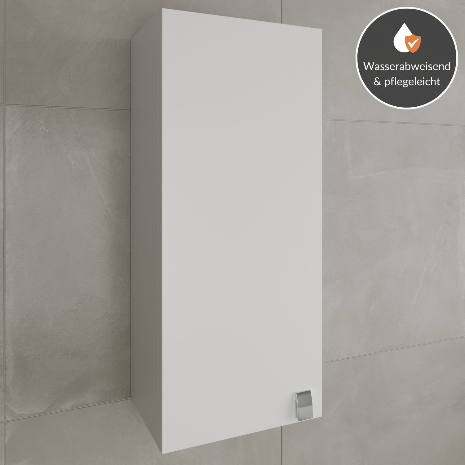 Planetmöbel Midischrank Midischrank 32cm Weiß (Kleiner Badschrank für extra Stauraum mit 3 Fächern) Hängeschrank für Badezimmer