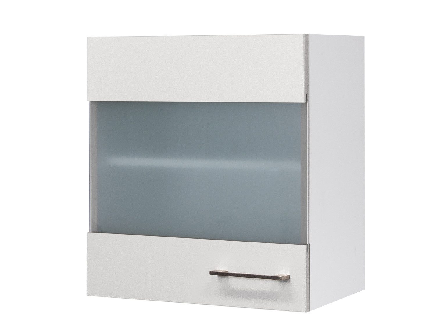 Flex-Well Glashängeschrank Glashängeschrank Küche - 50 cm breit - Weiß, mit Glastür – Nawa