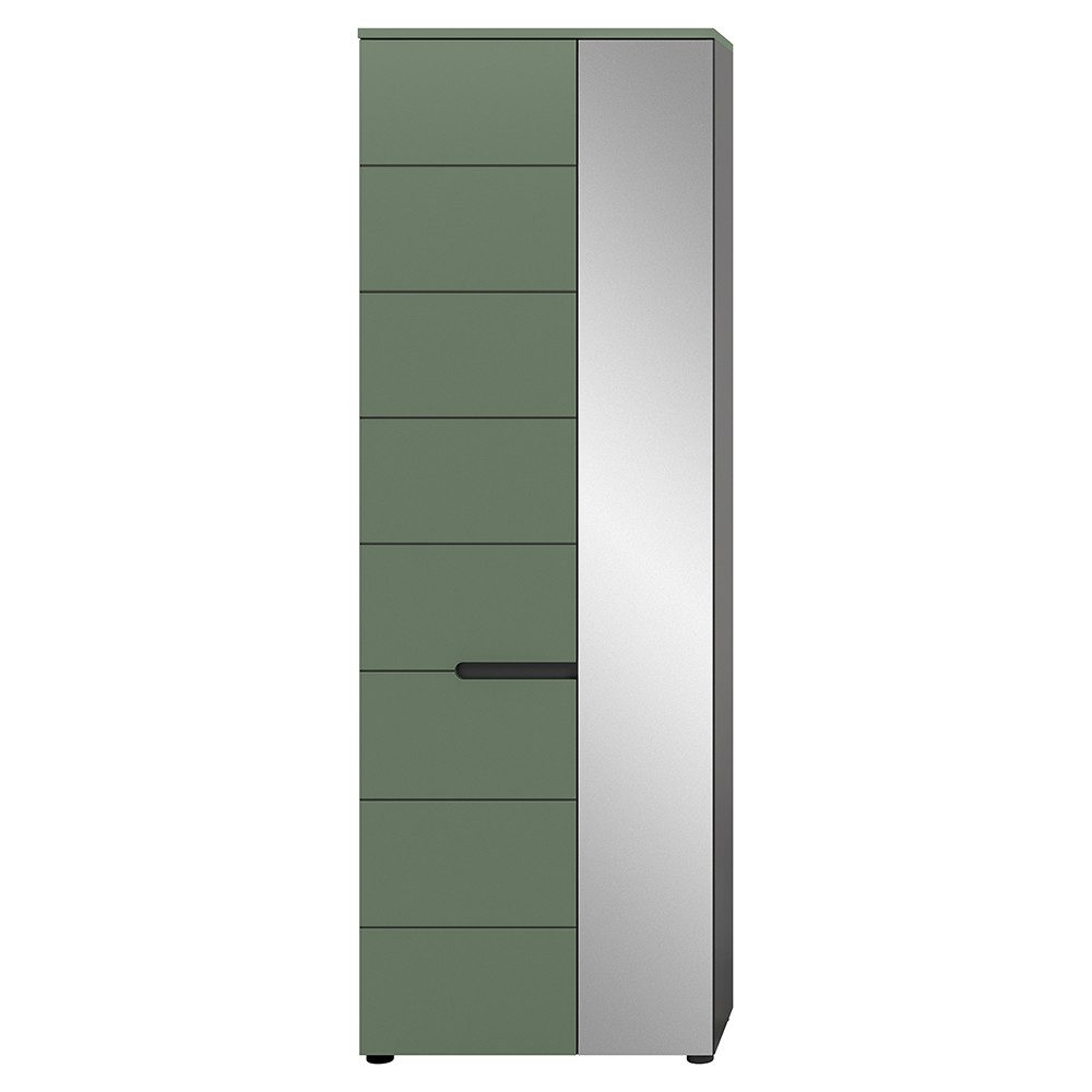 Lomadox Garderobenschrank CORTANA-158 65 cm breit, Grün & Grau