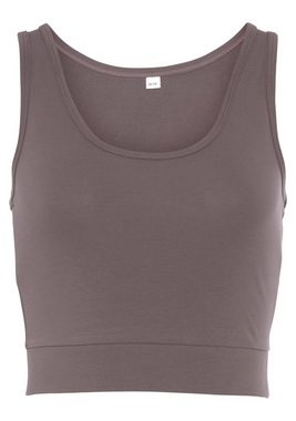 LASCANA ACTIVE Sporttop -Basic-Crop-Top mit breiten Trägern