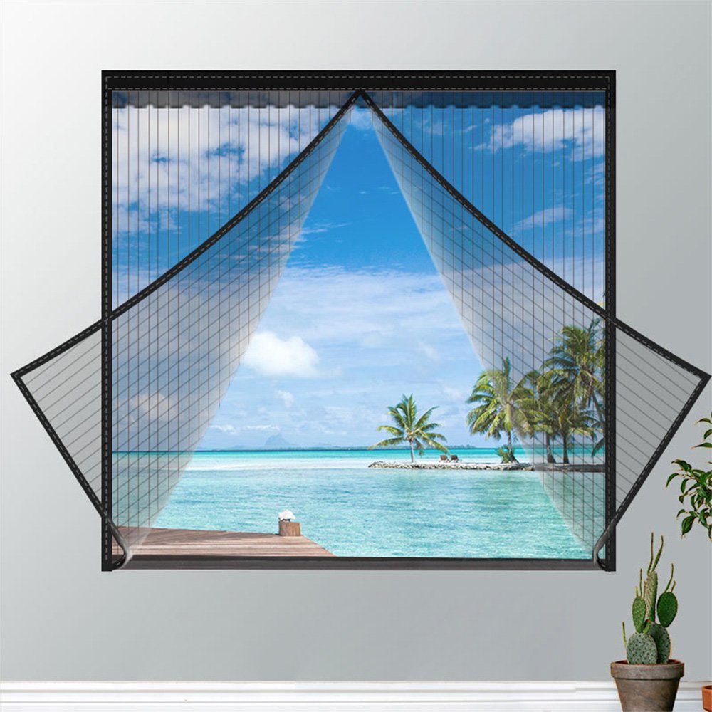 Dekorative Insektenschutz-Tür Magnetischer Anti-Mücken Fensterschirm,  einfach zu installieren