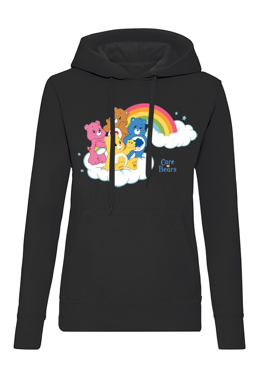 Blondie & Brownie Hoodie Damen Glücksbärchis Care Bears Hab-Dich-lieb Bärchis Wolkenland Damen Hoodie Glücksbärchis Wolkenland Motiv Baumwollmix Regular Fit